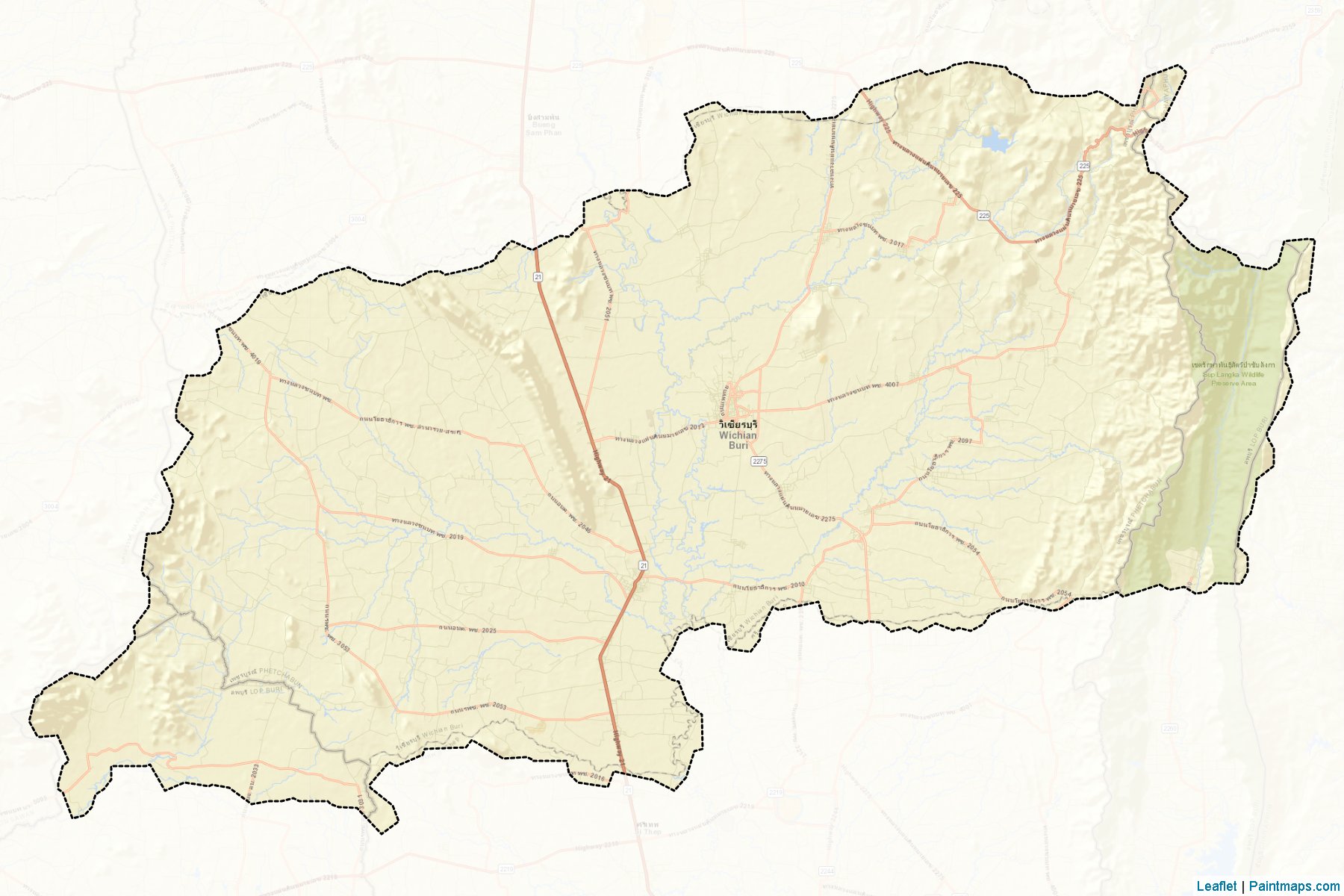 Muestras de recorte de mapas Wichian Buri (Phetchabun)-2