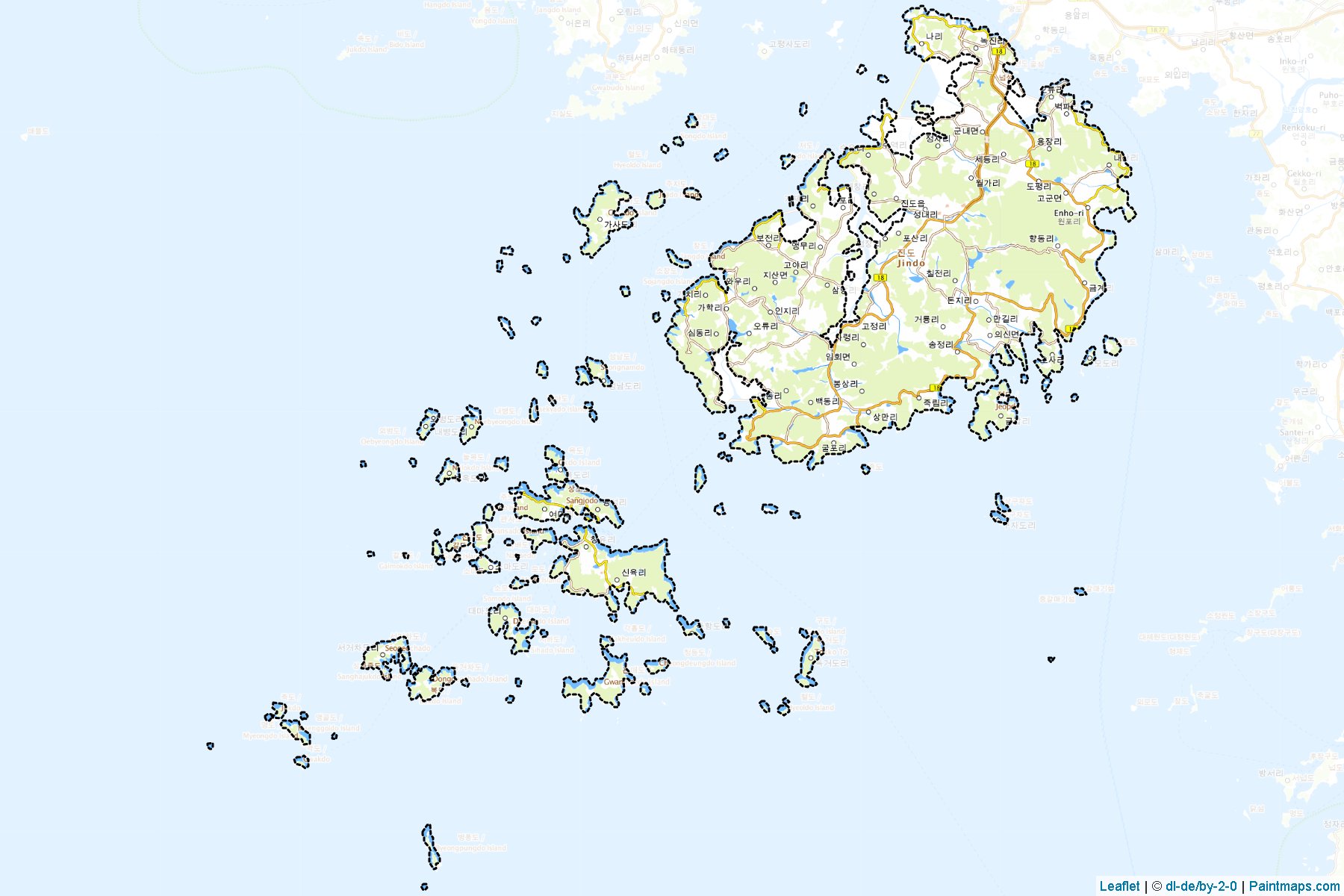 Jindo (Güney Jeolla) Haritası Örnekleri-1