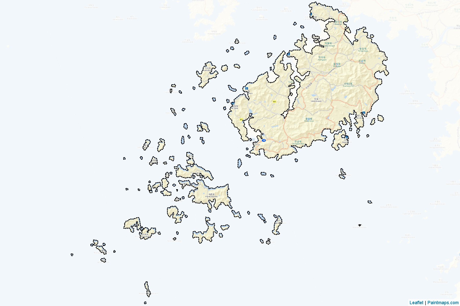 Jindo (Güney Jeolla) Haritası Örnekleri-2