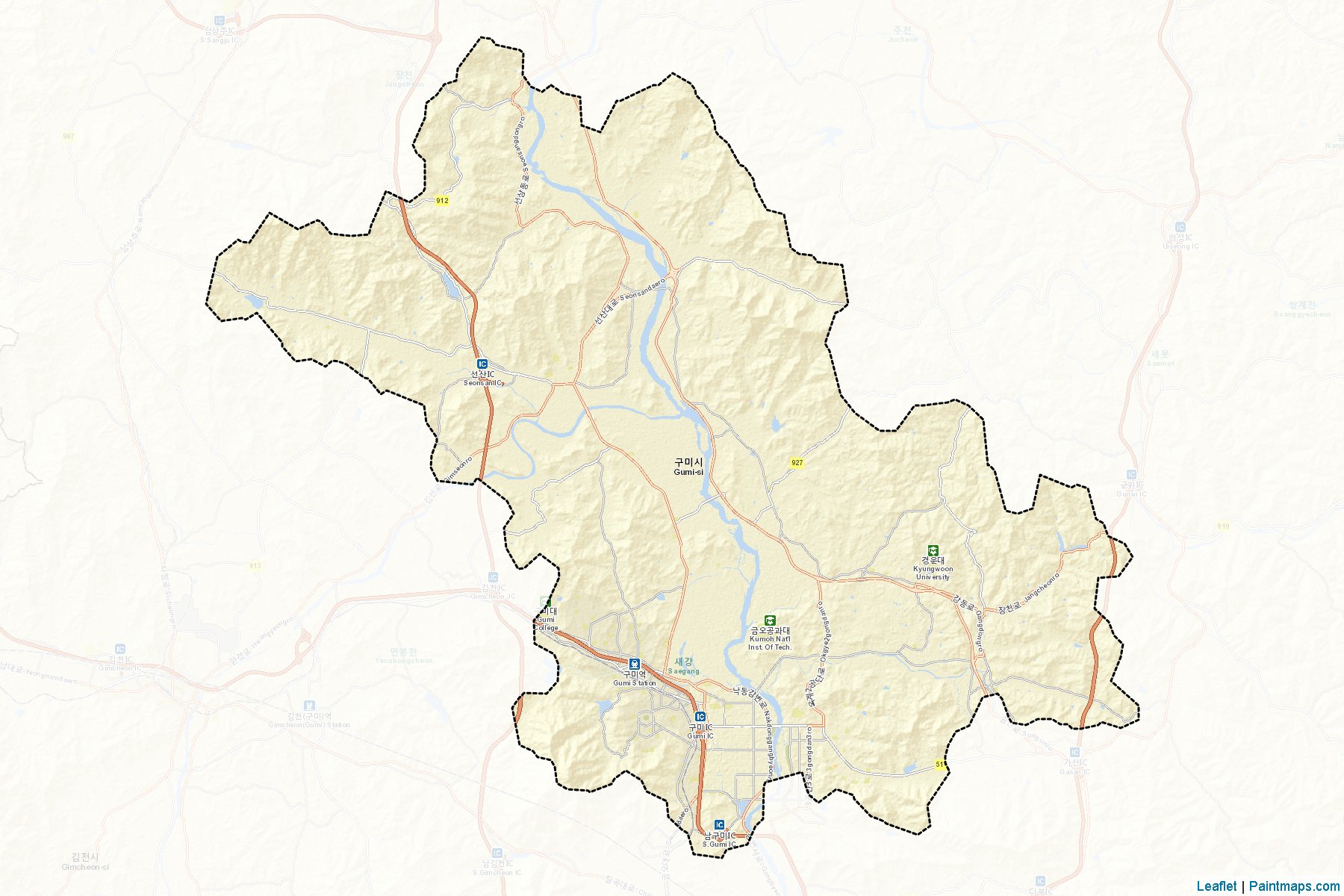 Gumi (Gyeongsangbuk-Do) Map Cropping Samples-2