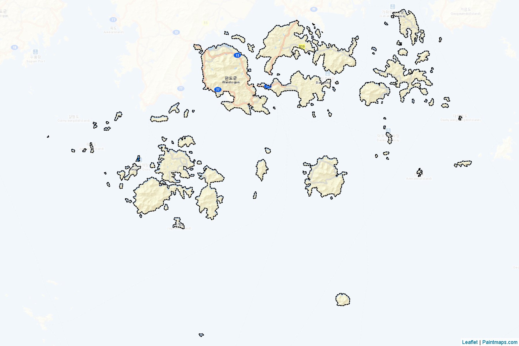 Wando (Jeollanam-Do) Map Cropping Samples-2