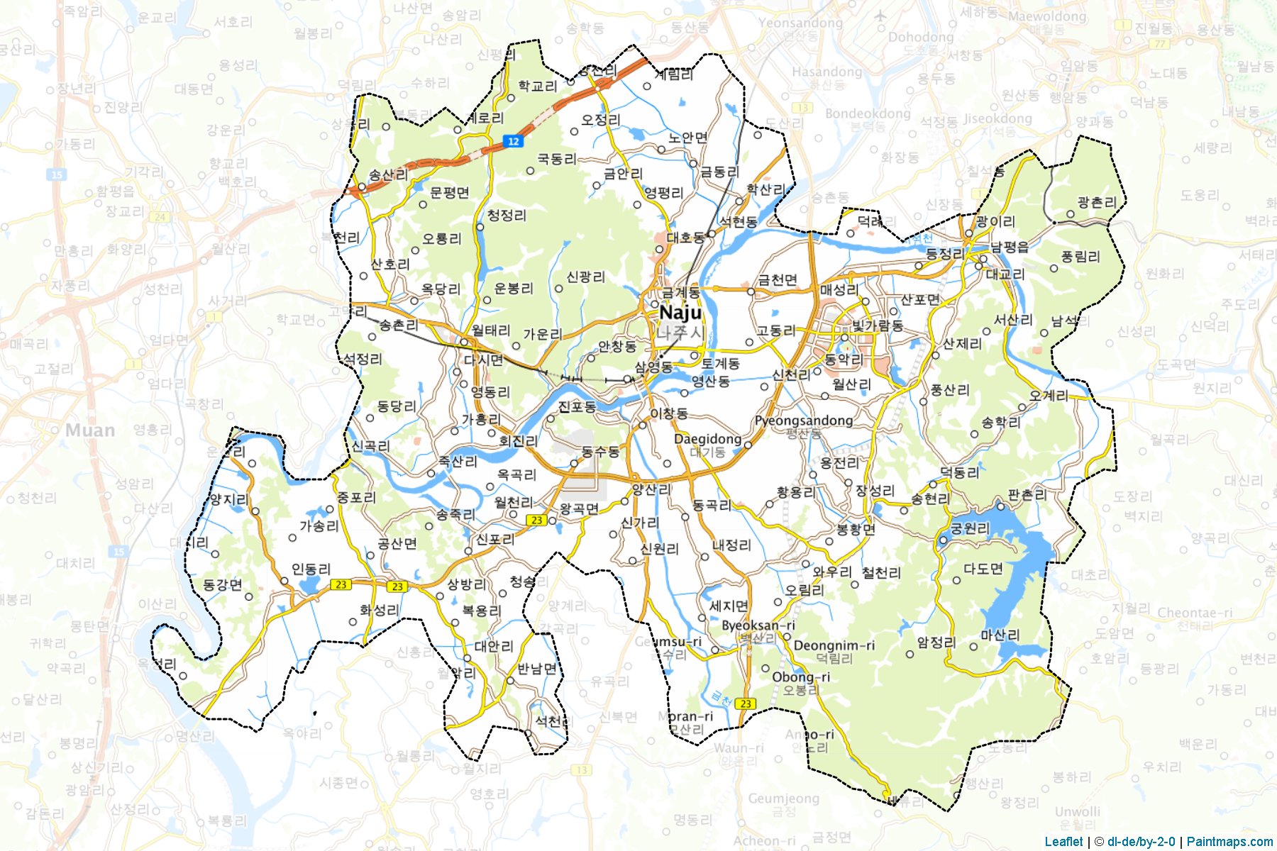 Naju (Jeollanam-Do) Map Cropping Samples-1
