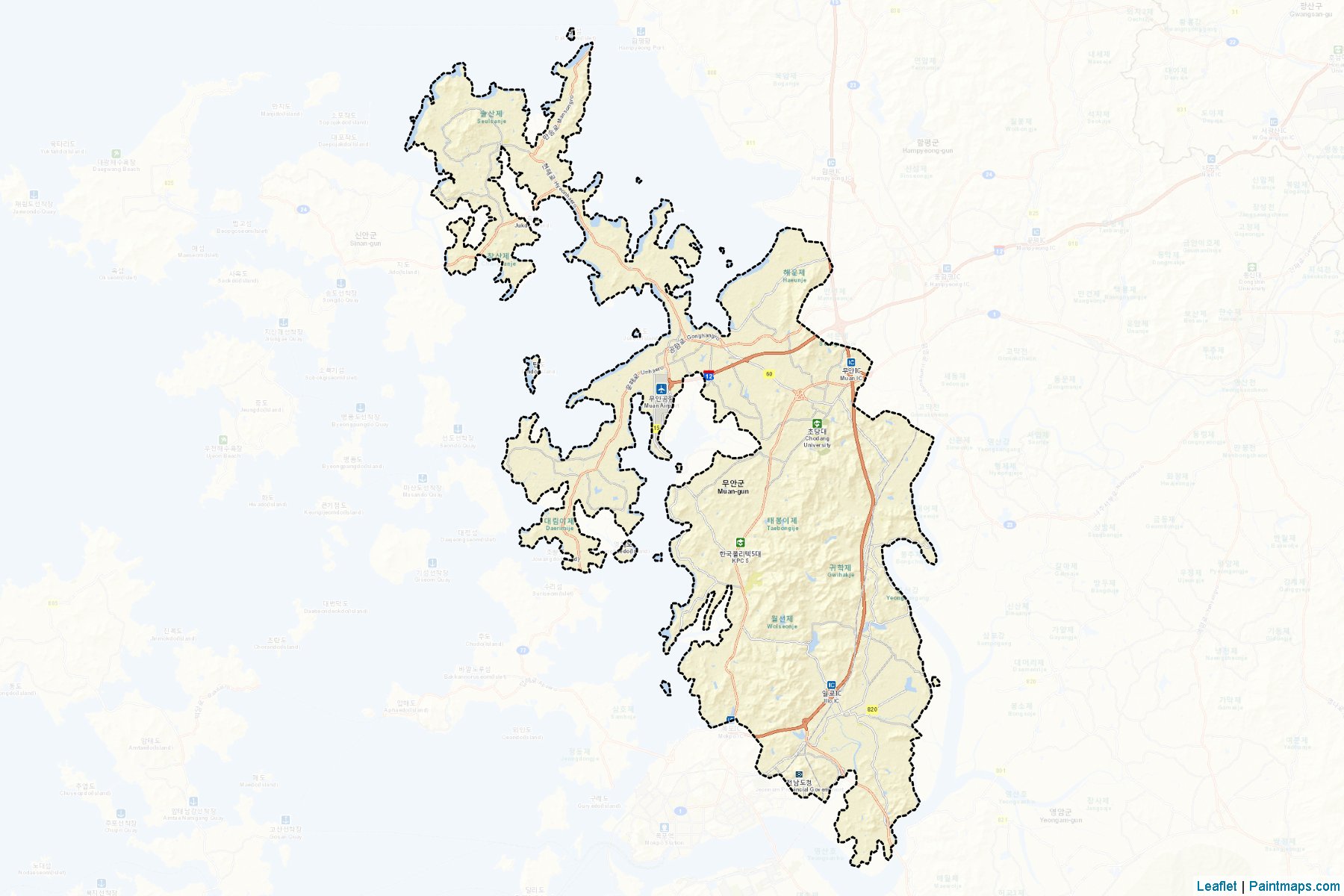 Muan (Jeollanam-Do) Map Cropping Samples-2