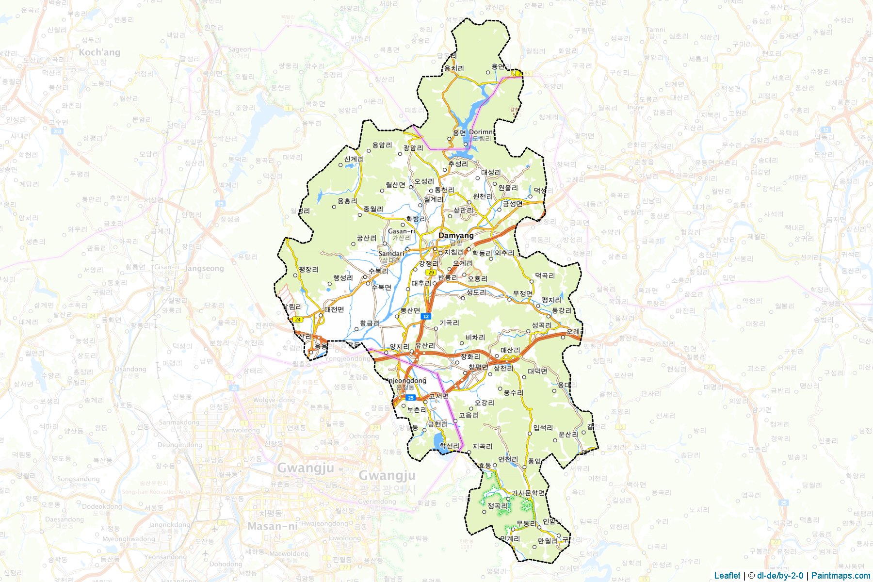 Damyang (Jeollanam-Do) Map Cropping Samples-1