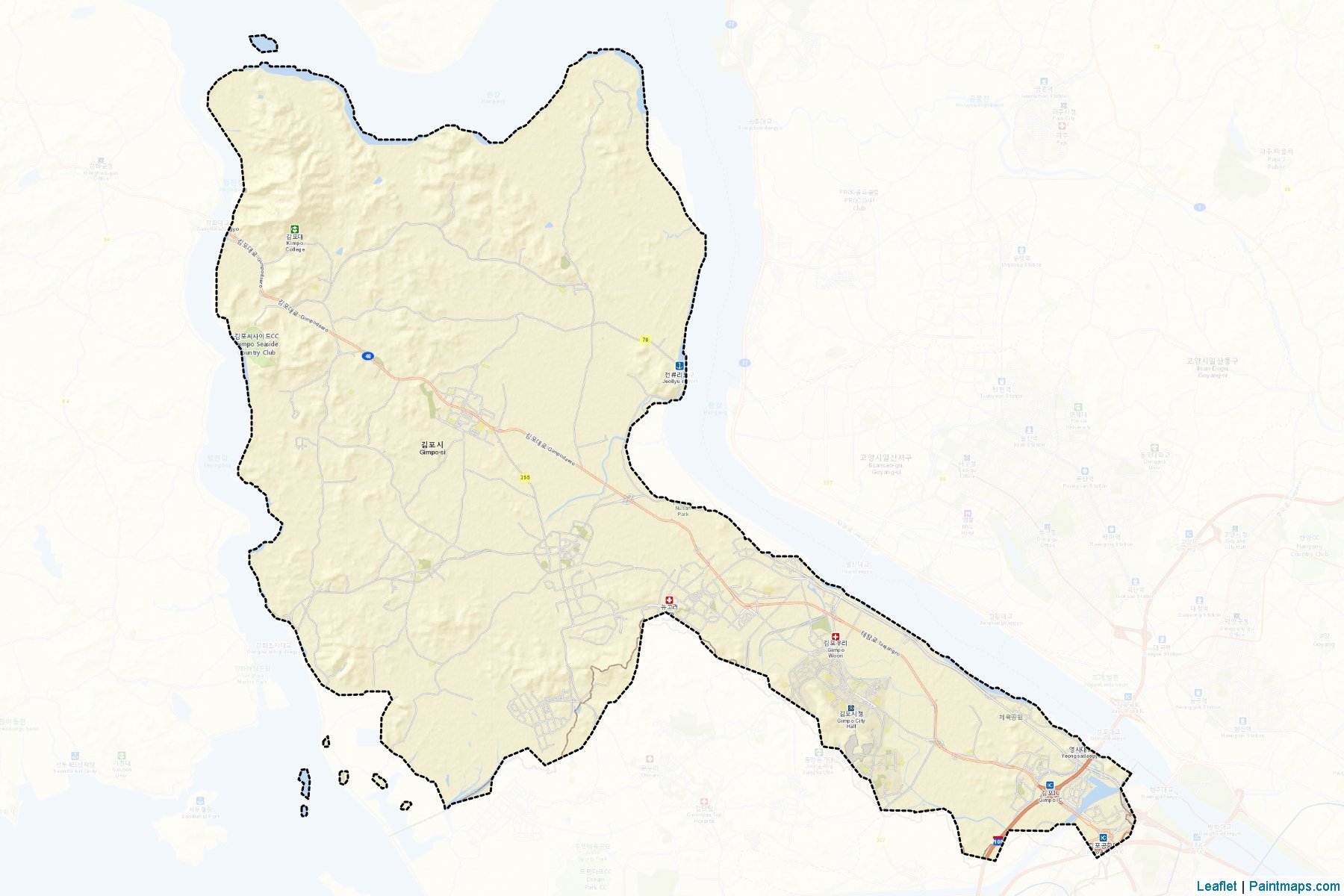 Muestras de recorte de mapas Gimpo (Gyeonggi)-2