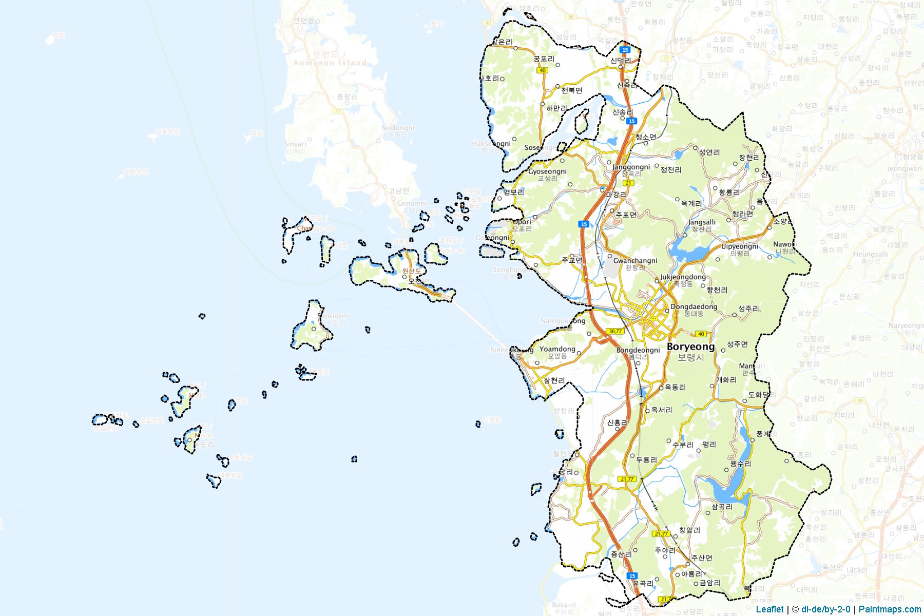 Boryeong (Chungcheongnam-Do) Map Cropping Samples-1