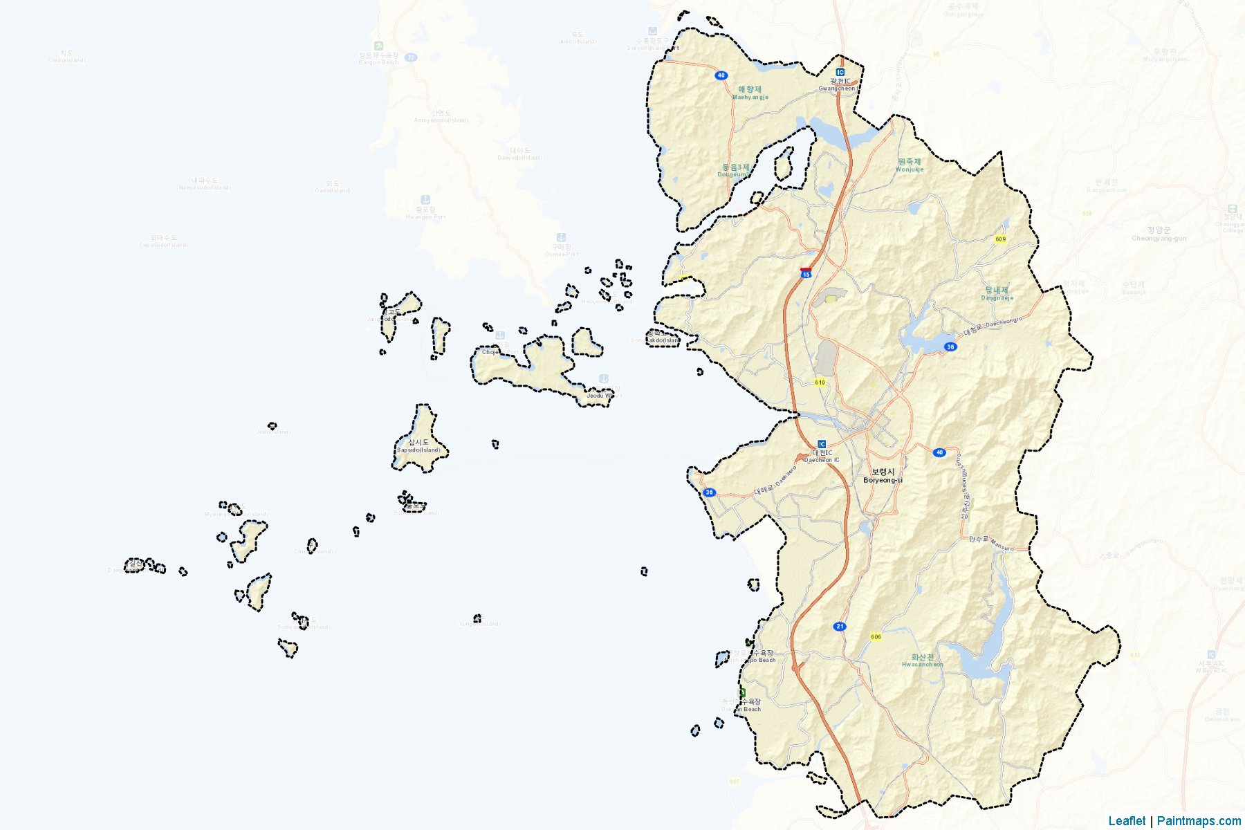 Boryeong (Chungcheongnam-Do) Map Cropping Samples-2