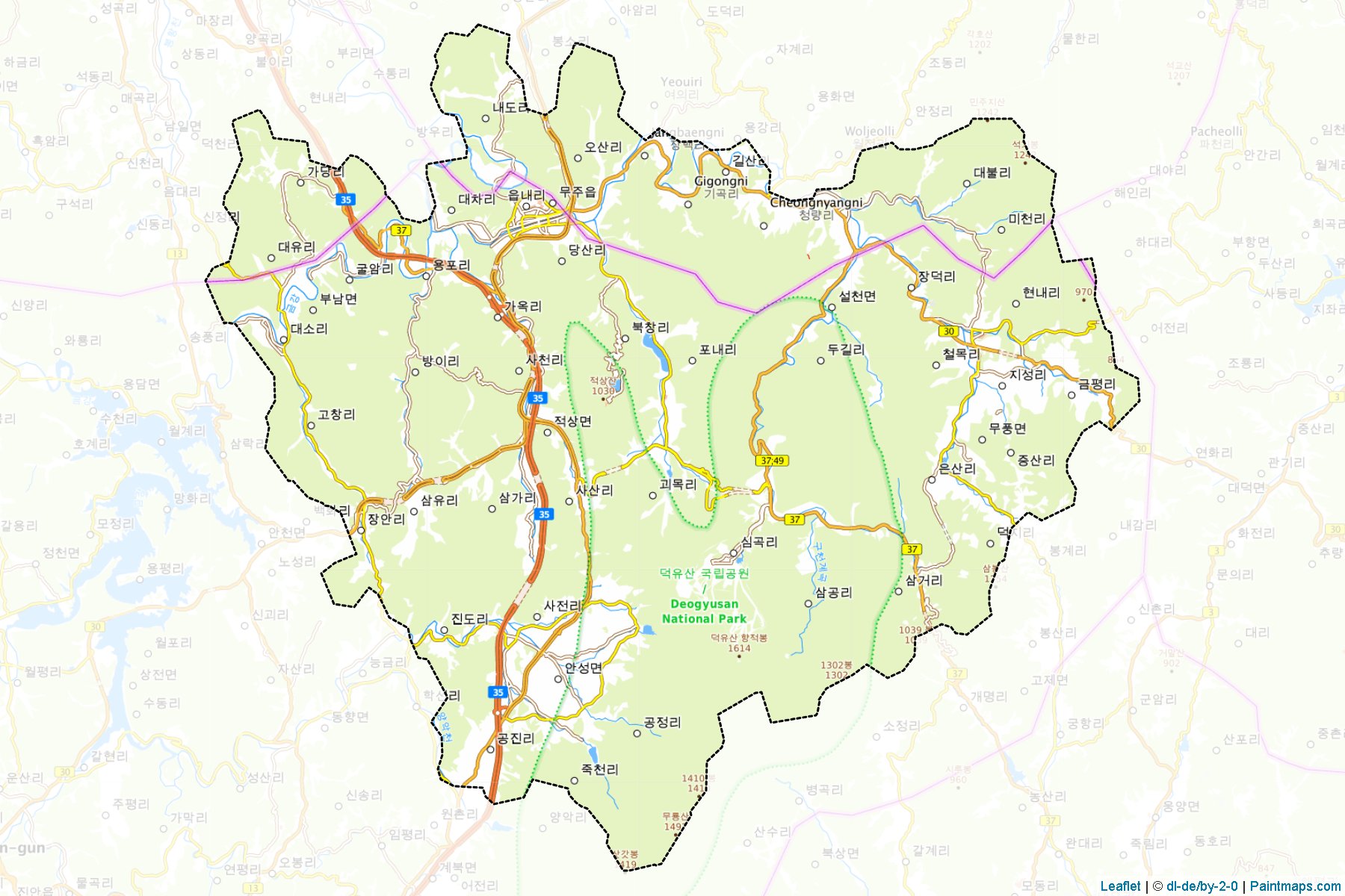 Muju (Jeollabuk-Do) Map Cropping Samples-1