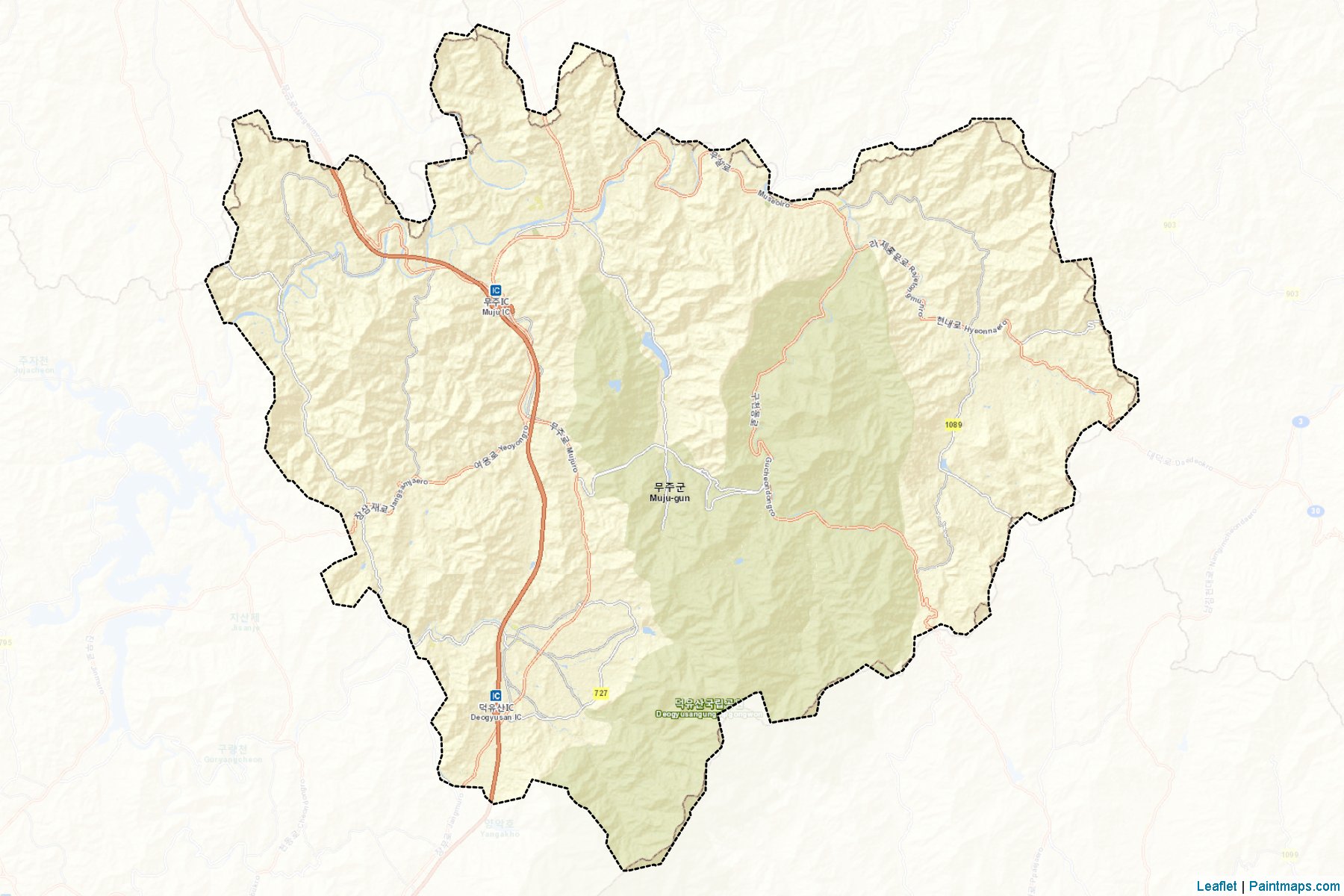 Muju (Jeollabuk-Do) Map Cropping Samples-2