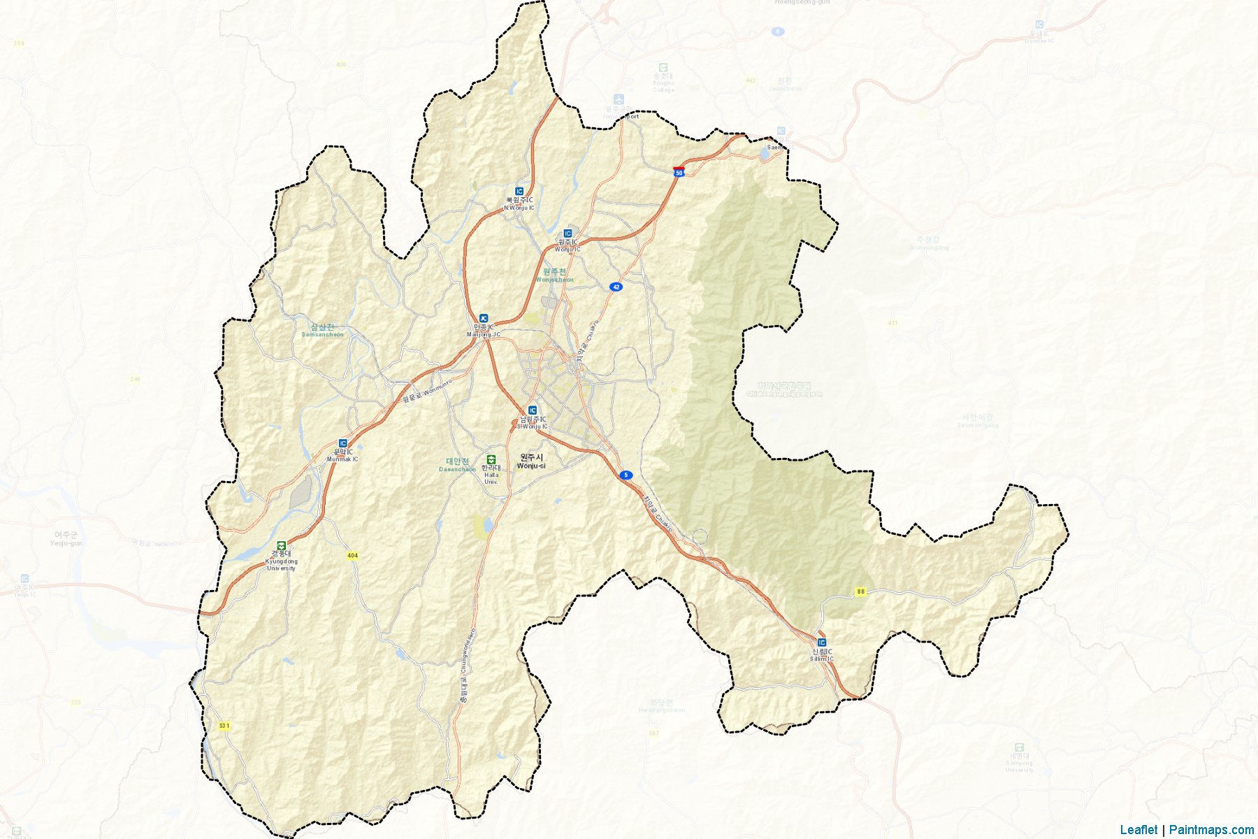 Wonju (Kangwon-Do) Map Cropping Samples-2