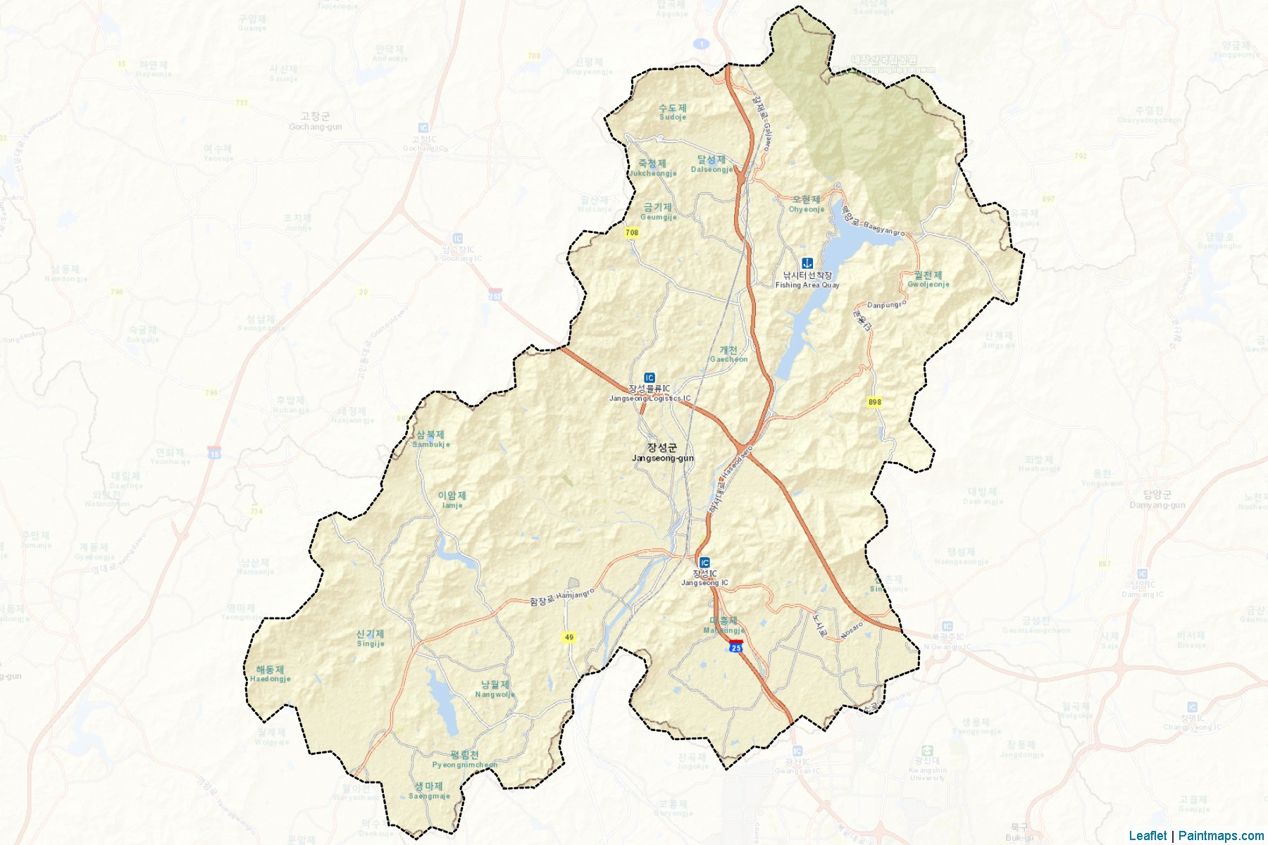 Jangseong (Jeollanam-Do) Map Cropping Samples-2