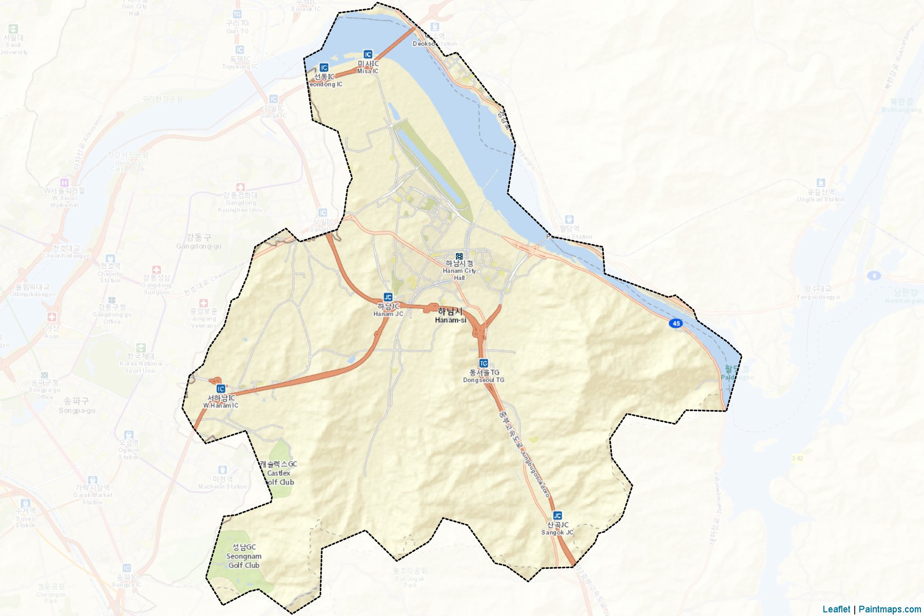 Hanam (Kyeongki-Do) Map Cropping Samples-2