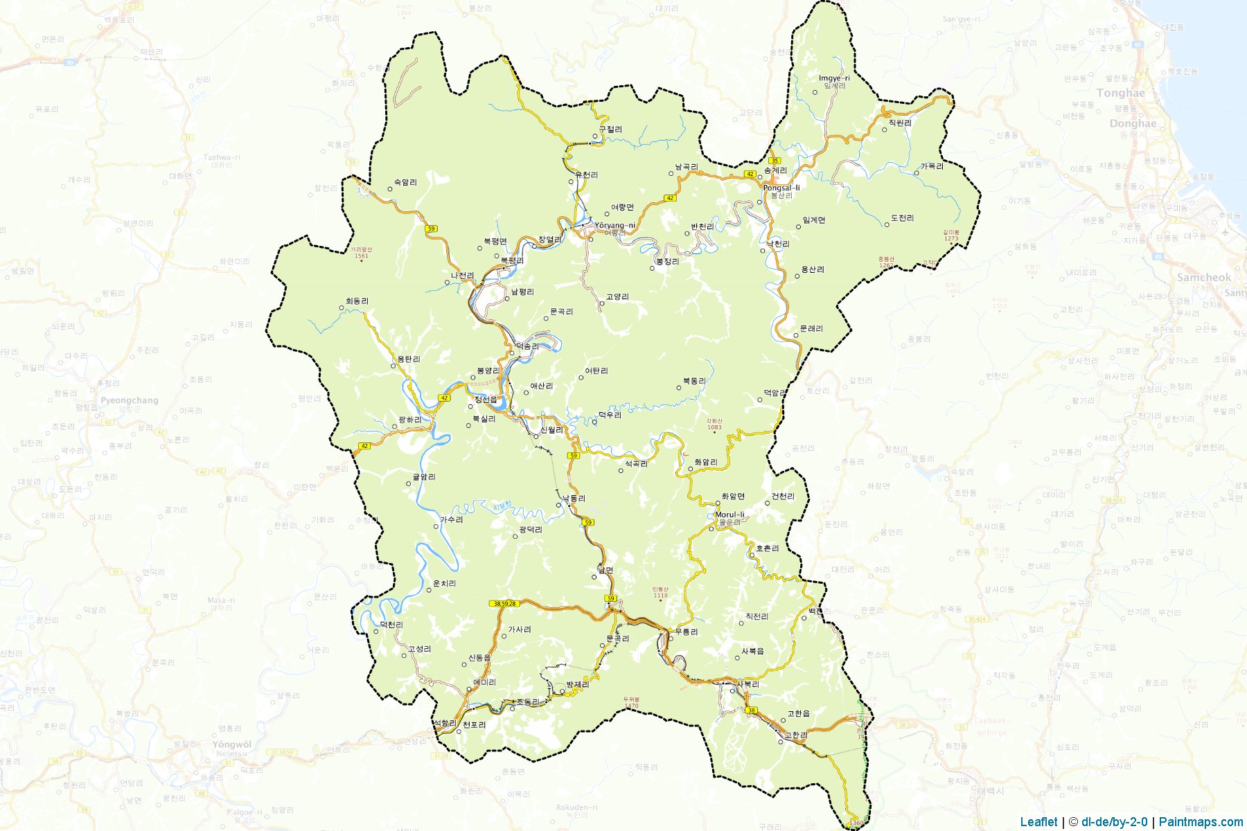 Jeongseon (Kangwon-Do) Map Cropping Samples-1