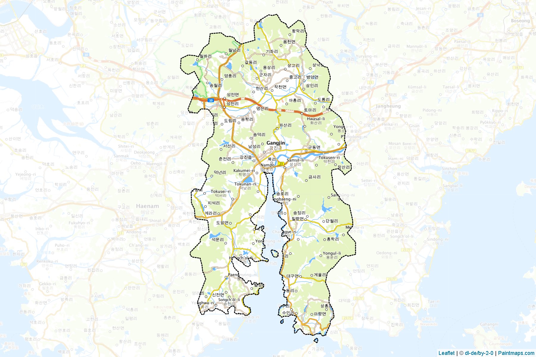 Gangjin (Jeollanam-Do) Map Cropping Samples-1