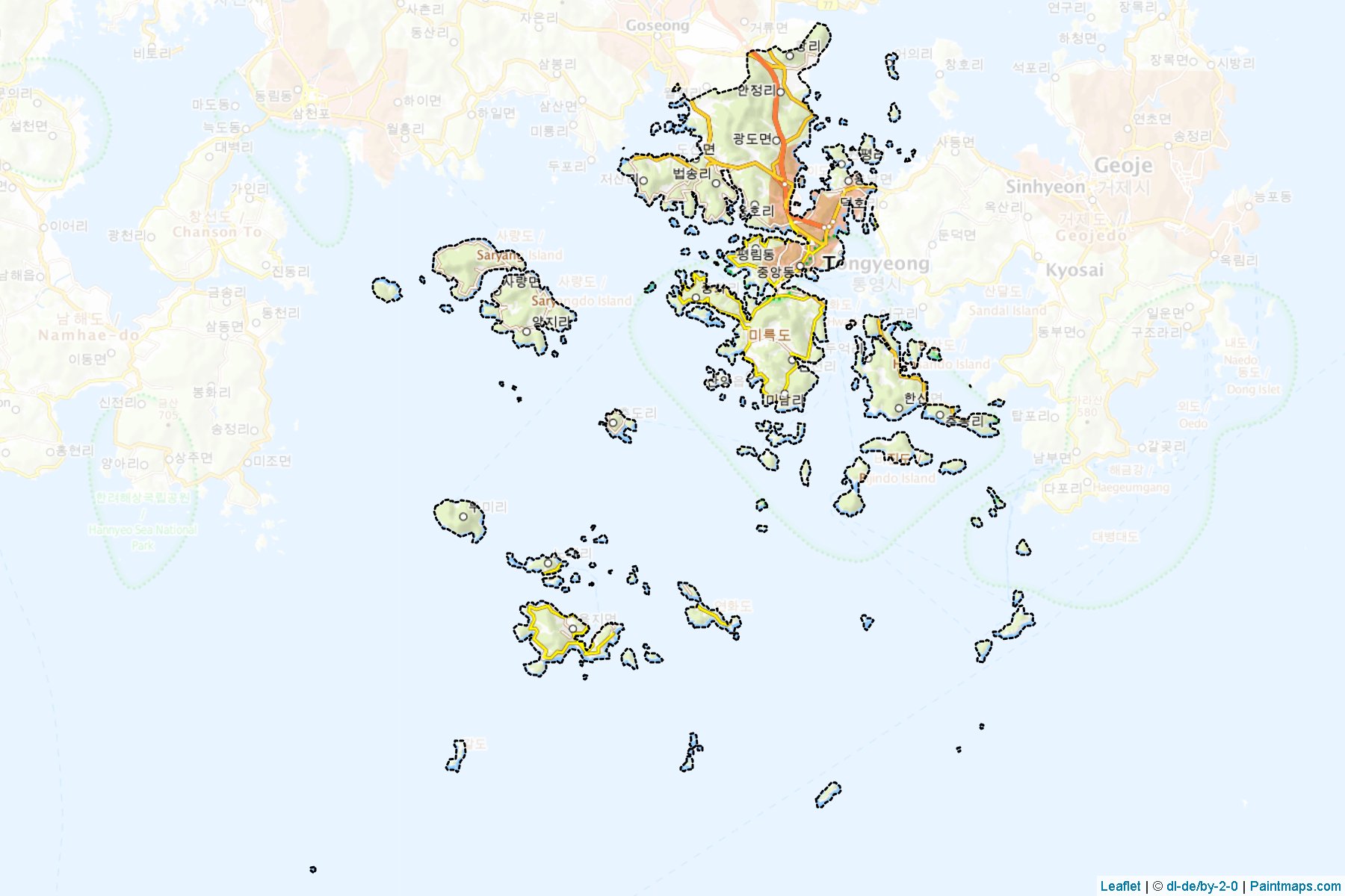 Tongyeong (Gyeongsangnam-Do) Map Cropping Samples-1