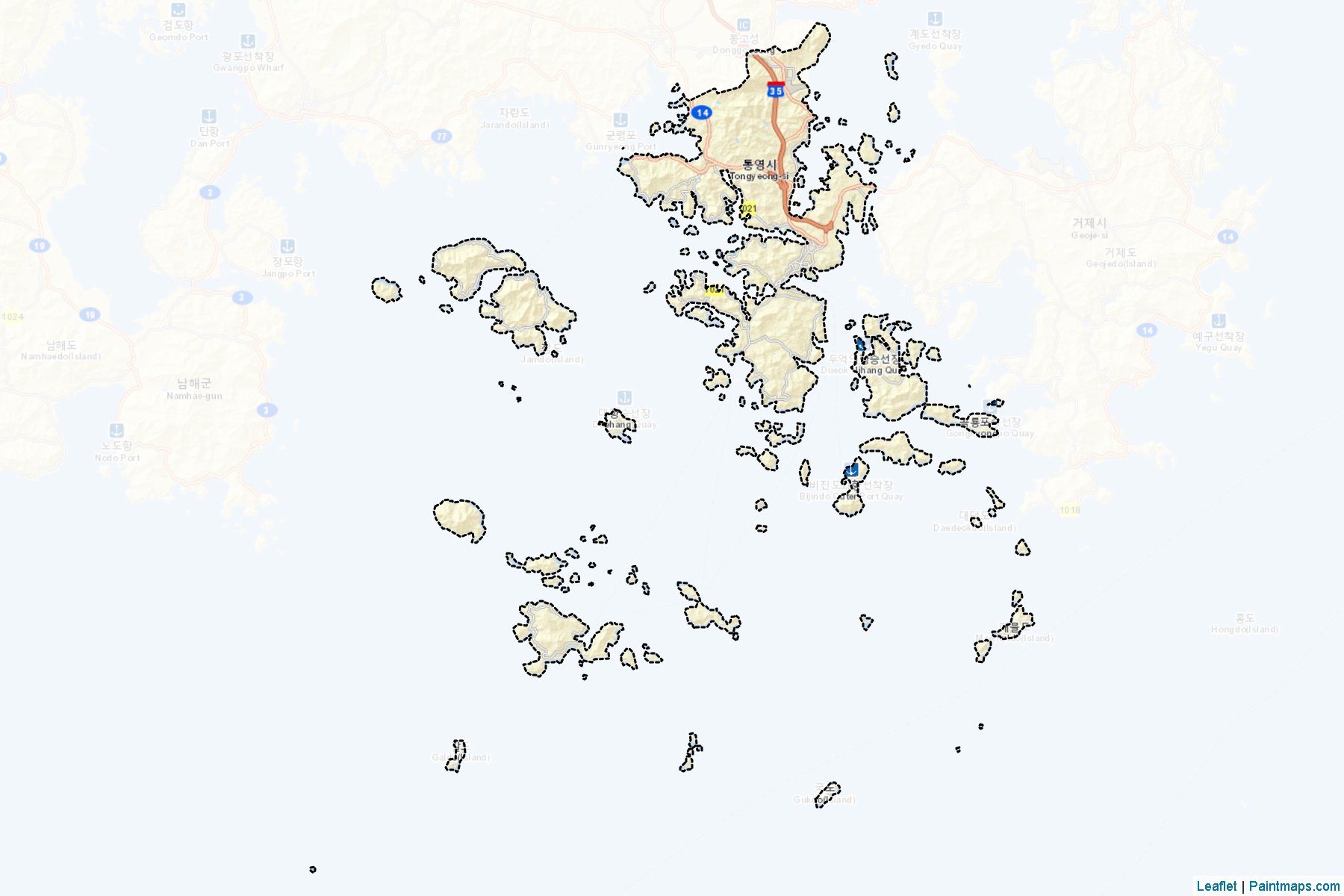 Tongyeong (Gyeongsangnam-Do) Map Cropping Samples-2