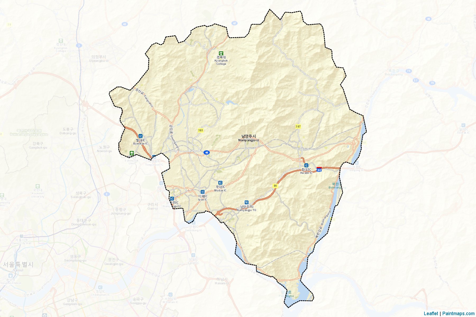 Namyangju (Kyeongki-Do) Map Cropping Samples-2