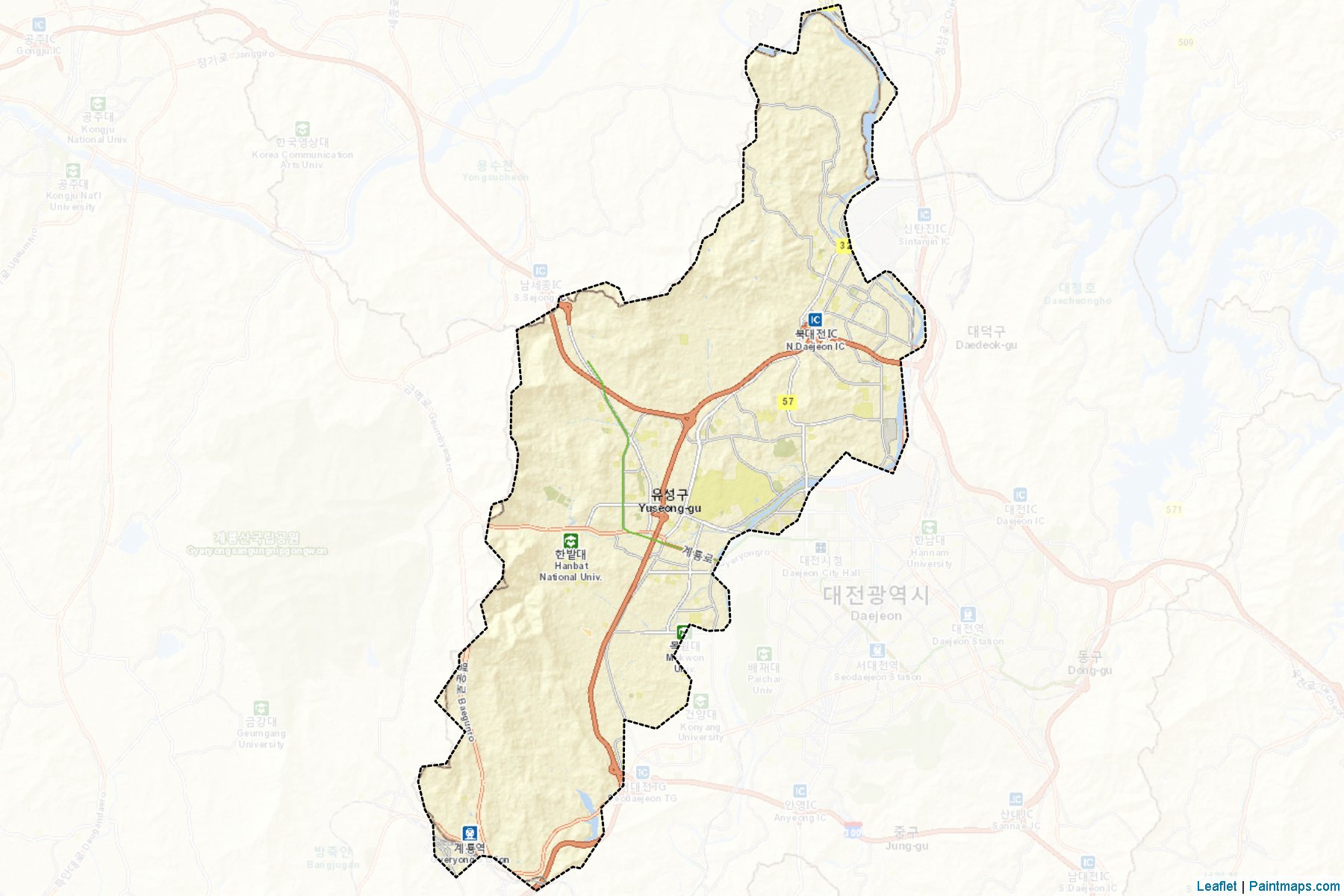 Yuseong (Daejon) Map Cropping Samples-2