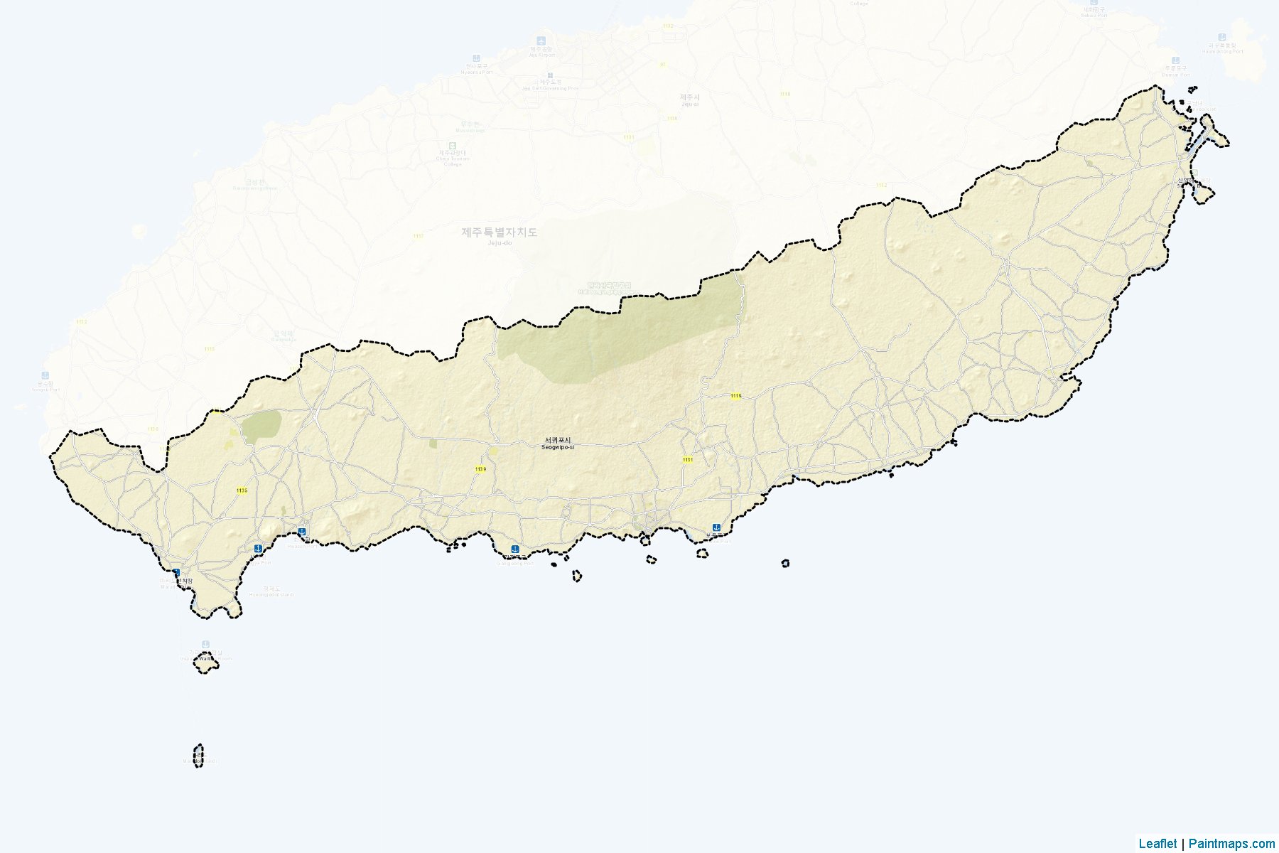 Muestras de recorte de mapas Seogwipo (Jeju)-2