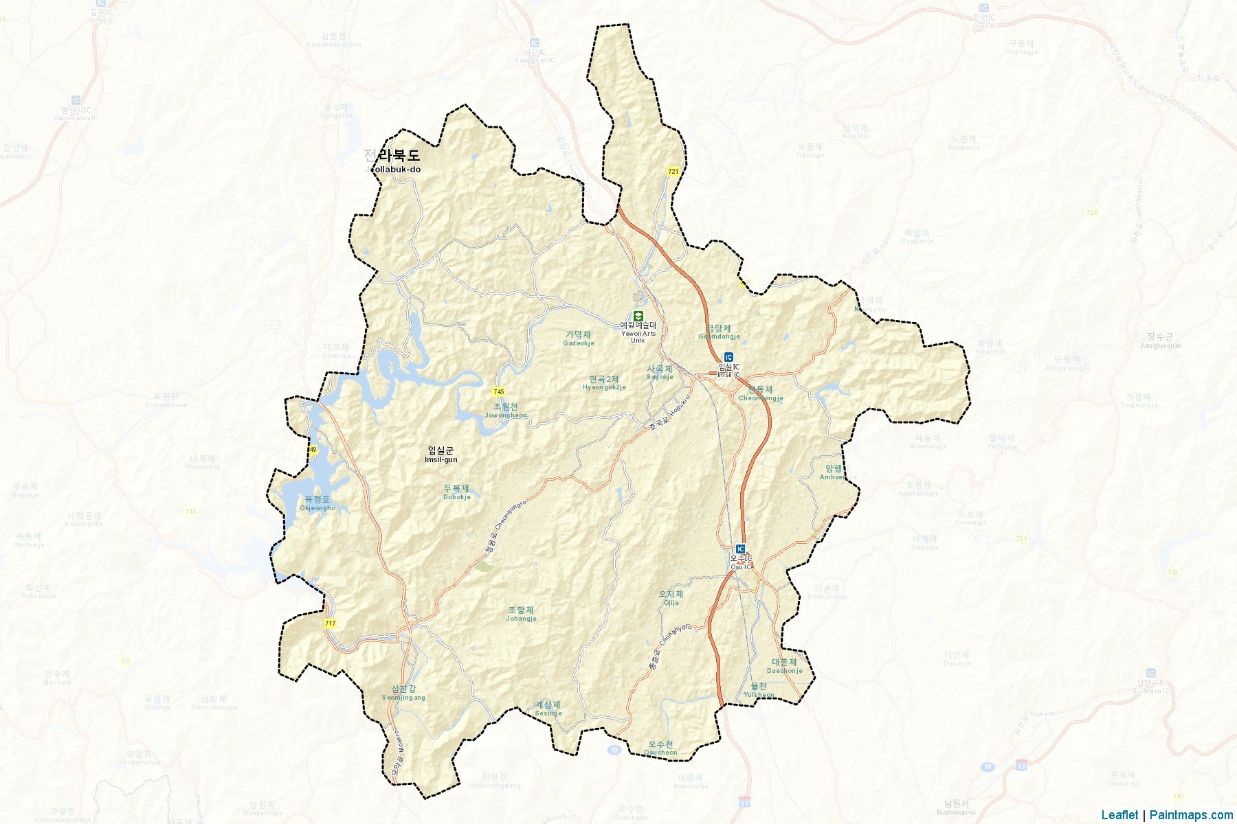 Imsil (Jeollabuk-Do) Map Cropping Samples-2