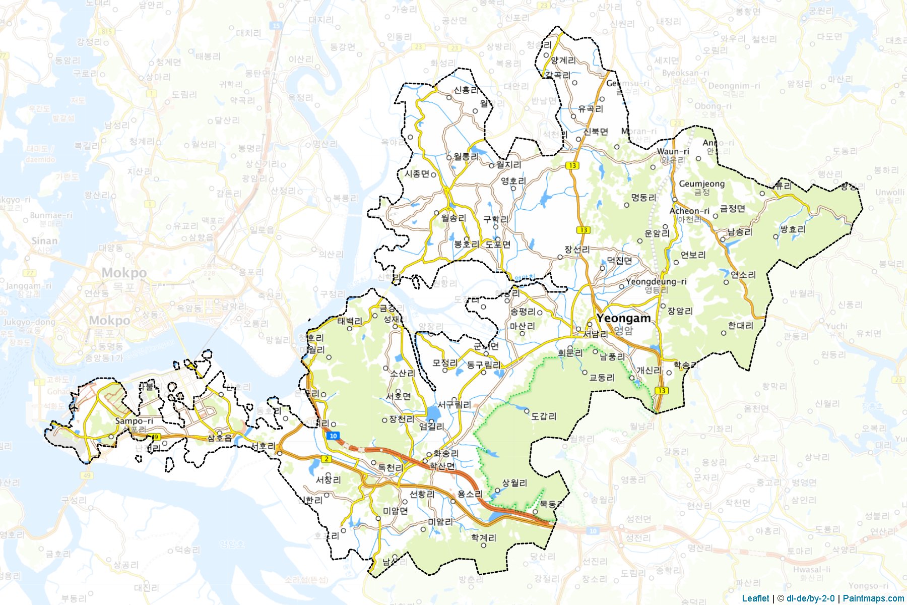 Yeongam (Jeollanam-Do) Map Cropping Samples-1