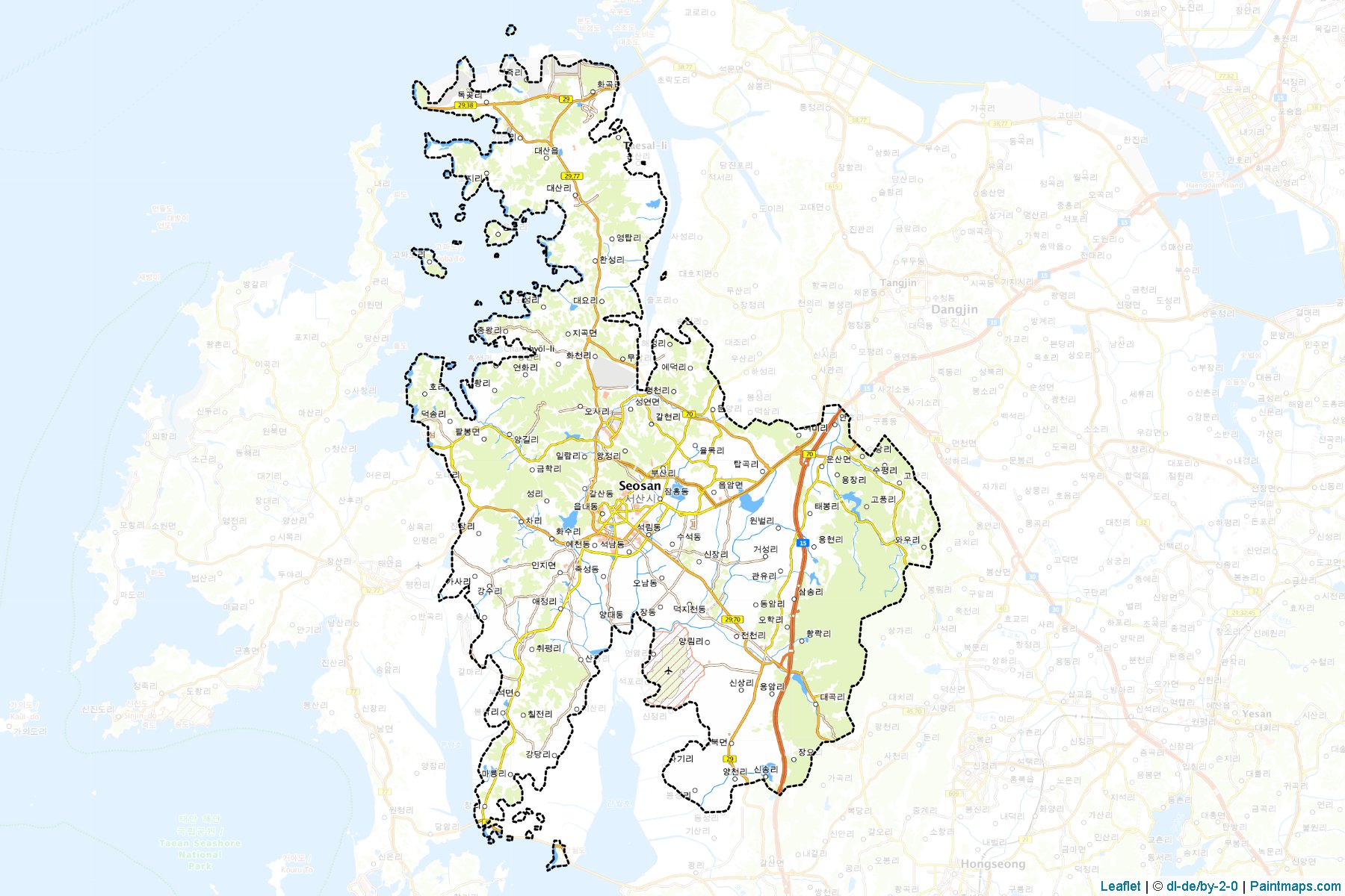 Seosan (Chungcheongnam-Do) Map Cropping Samples-1