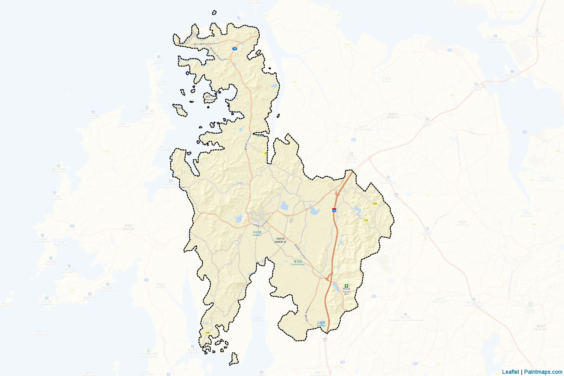 Seosan (Chungcheongnam-Do) Map Cropping Samples-2