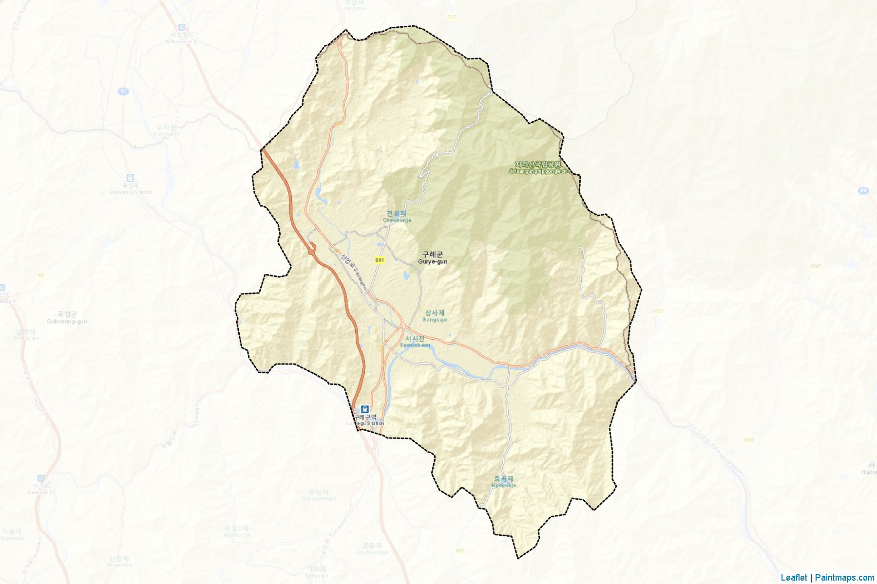 Gurye (Jeollanam-Do) Map Cropping Samples-2