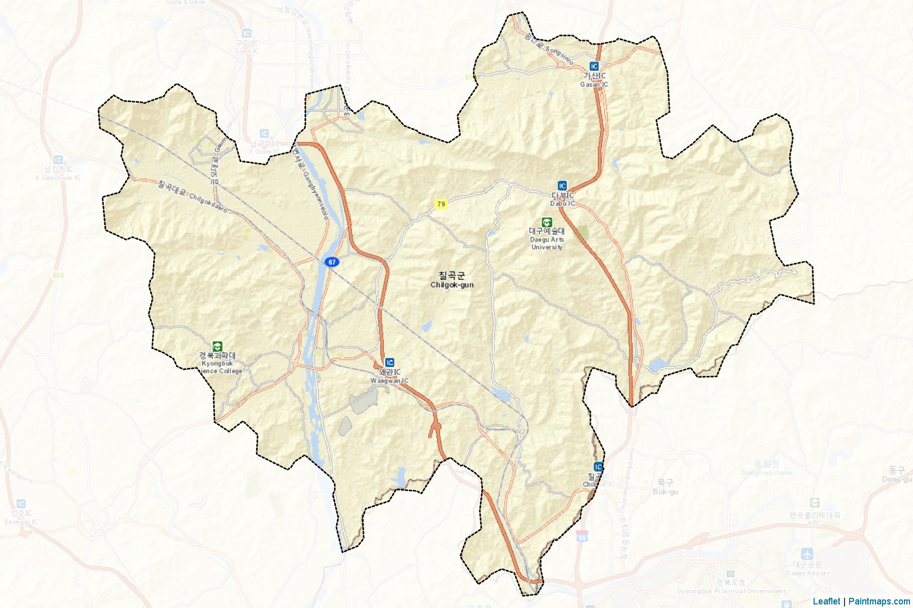 Chilgok (Gyeongsangbuk-Do) Map Cropping Samples-2