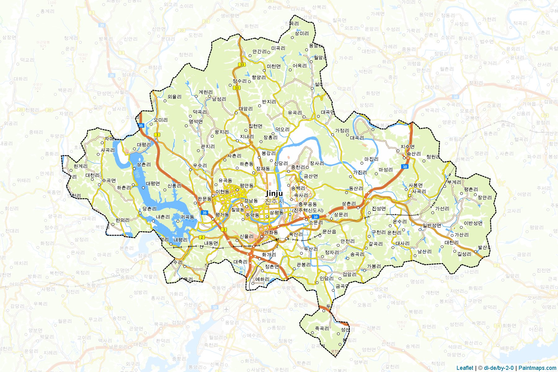 Jinju (Gyeongsangnam-Do) Map Cropping Samples-1