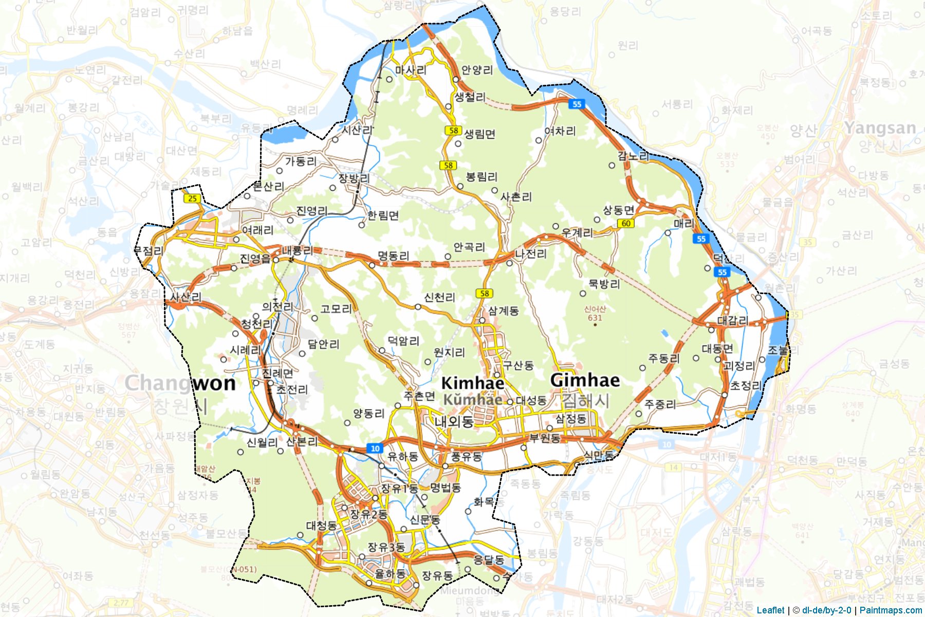 Gimhae (Gyeongsangnam-Do) Map Cropping Samples-1