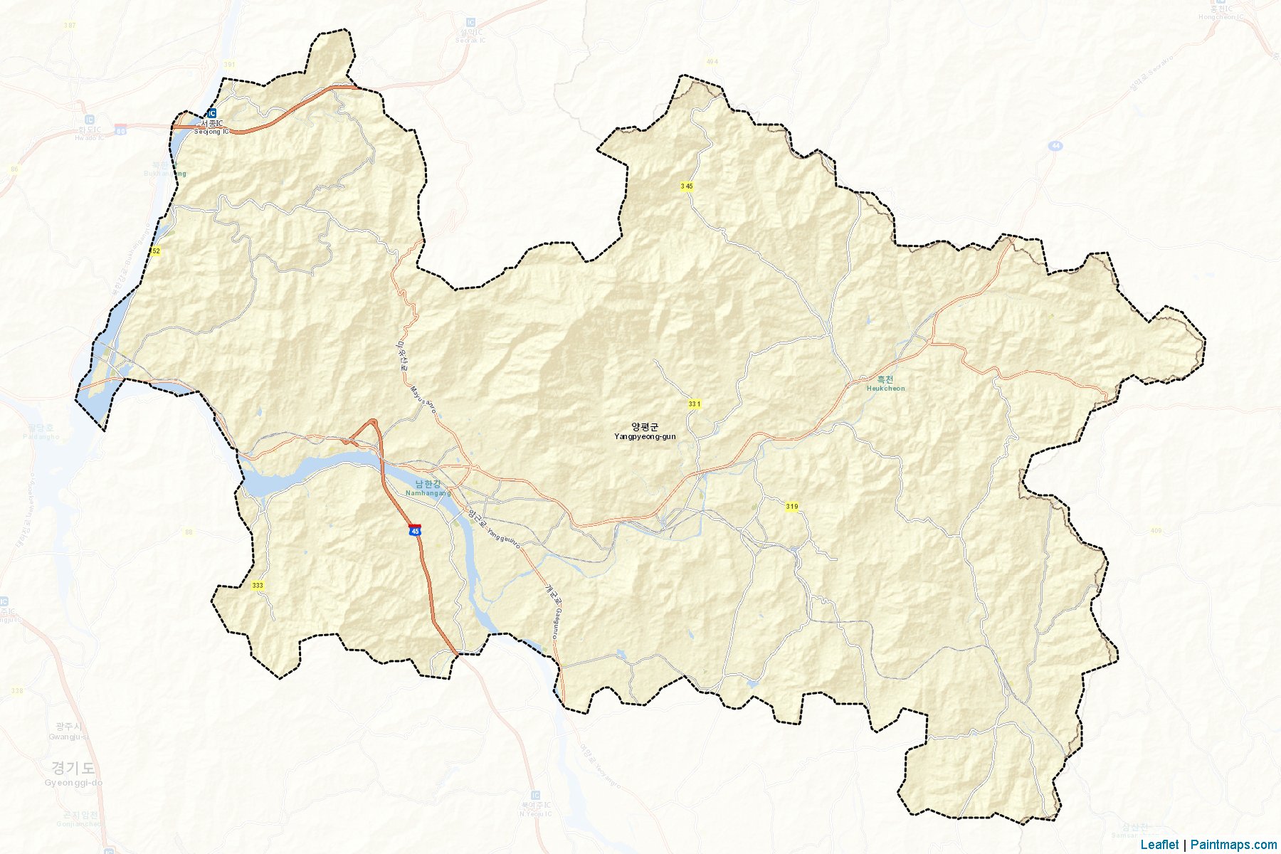 Yangpyeong (Kyeongki-Do) Map Cropping Samples-2