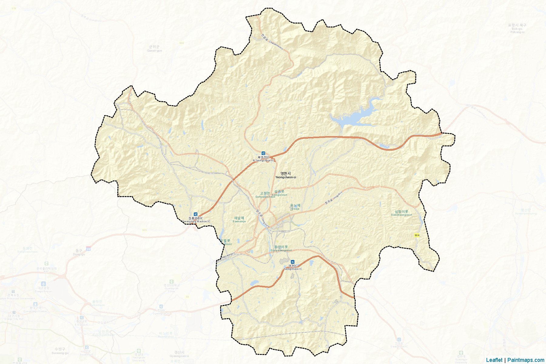 Yeongcheon (Gyeongsangbuk-Do) Map Cropping Samples-2