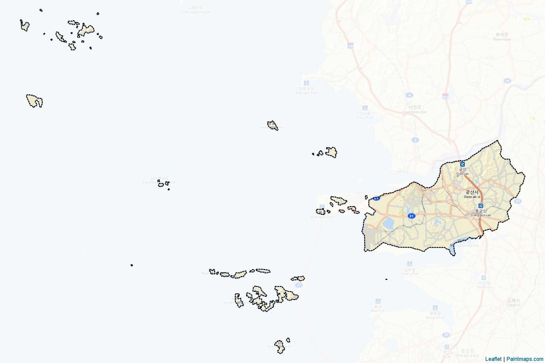 Gunsan (Jeollabuk-Do) Map Cropping Samples-2