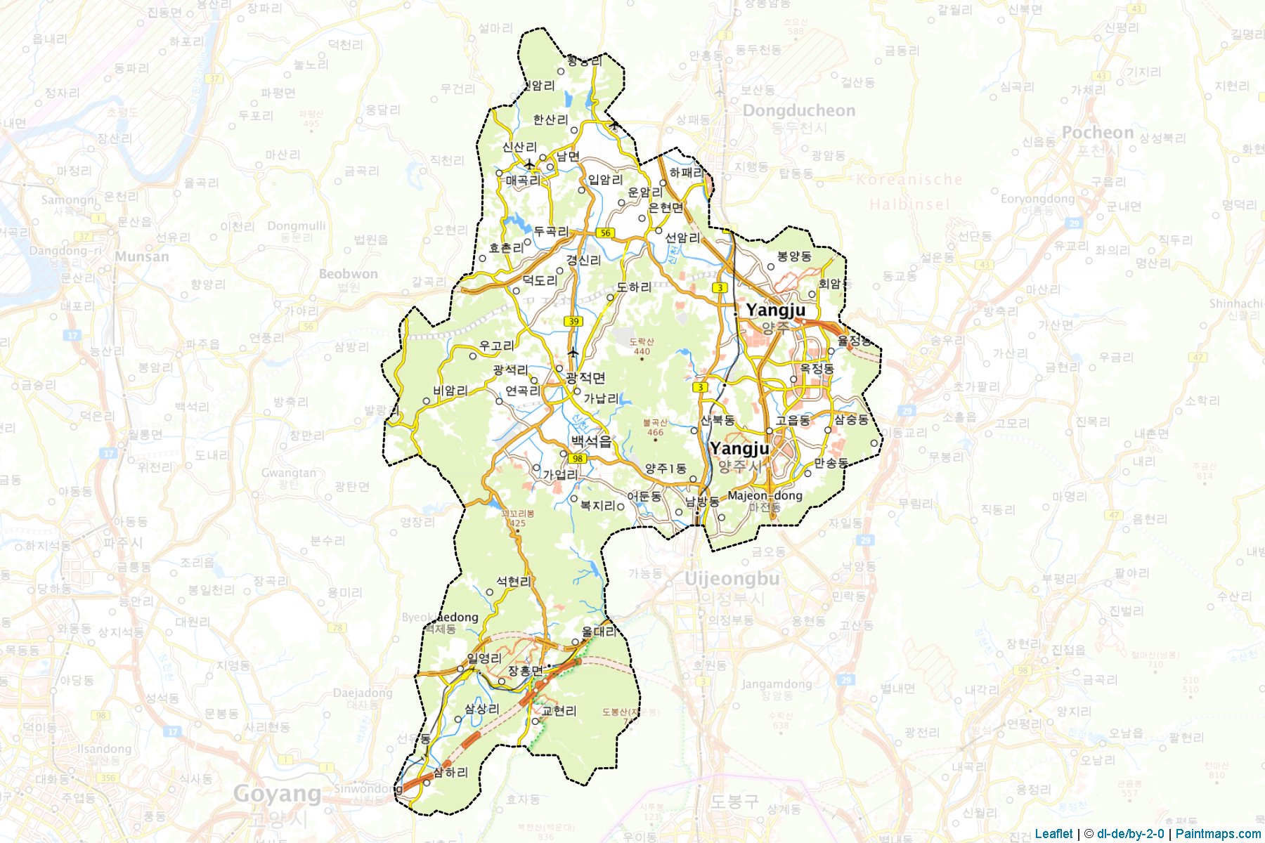 Yangju (Kyeongki-Do) Map Cropping Samples-1