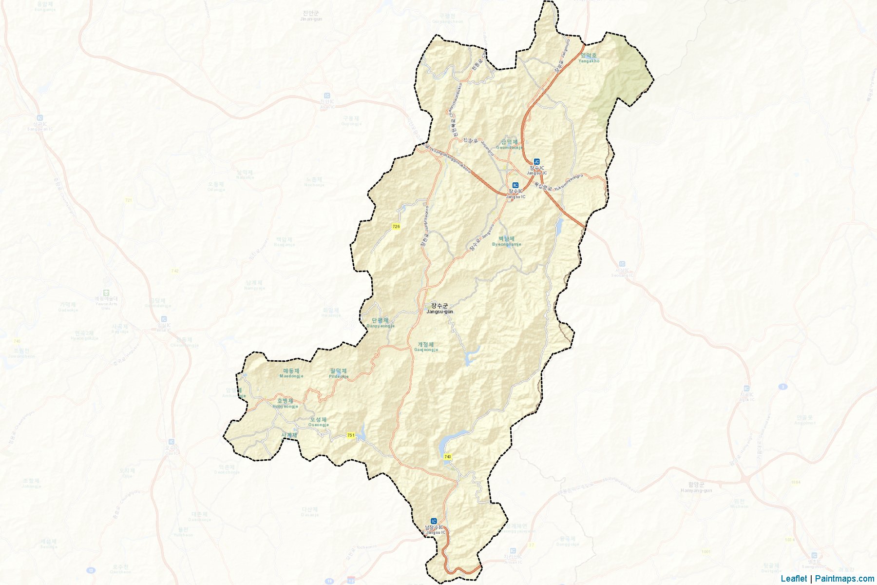 Jangsu (Jeollabuk-Do) Map Cropping Samples-2