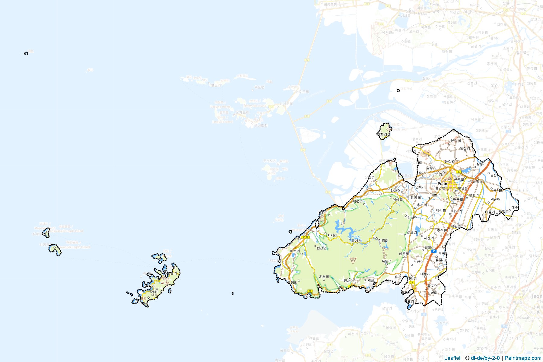 Buan (Jeollabuk-Do) Map Cropping Samples-1