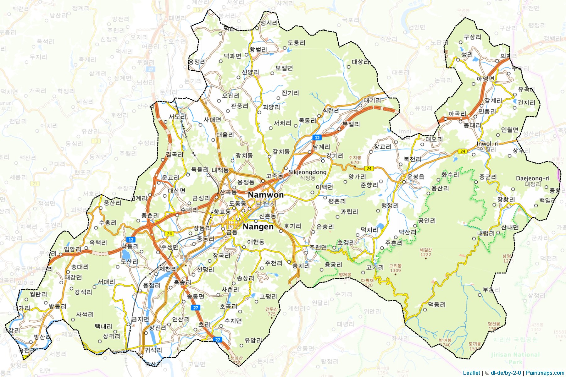 Namwon (Jeollabuk-Do) Map Cropping Samples-1