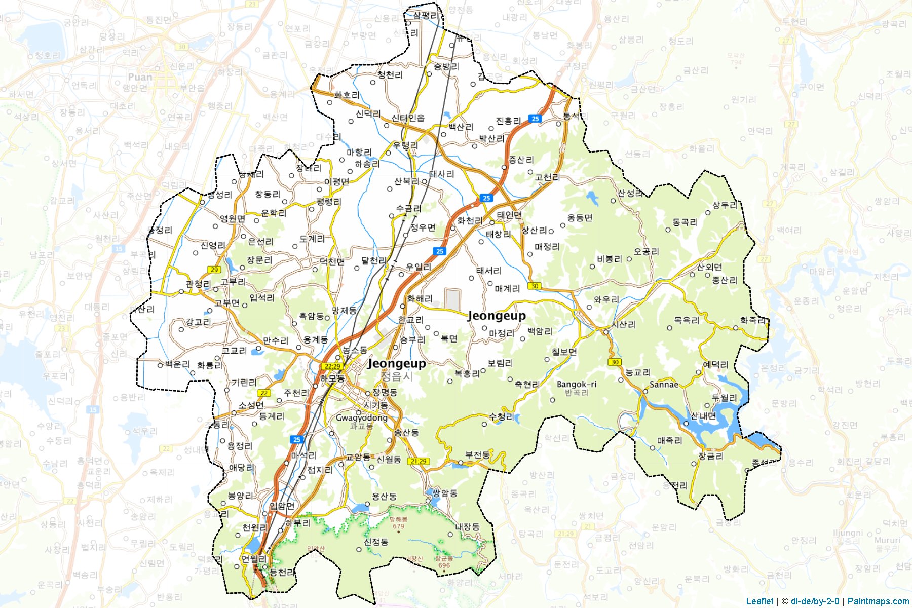 Jeongeup (Jeollabuk-Do) Map Cropping Samples-1