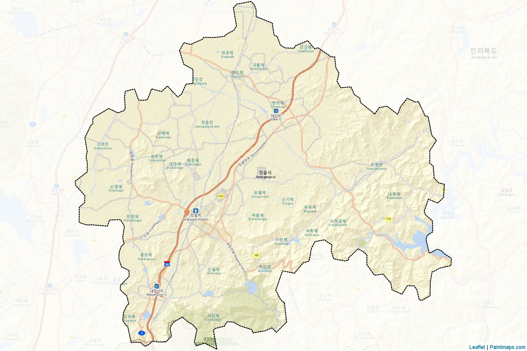 Jeongeup (Jeollabuk-Do) Map Cropping Samples-2