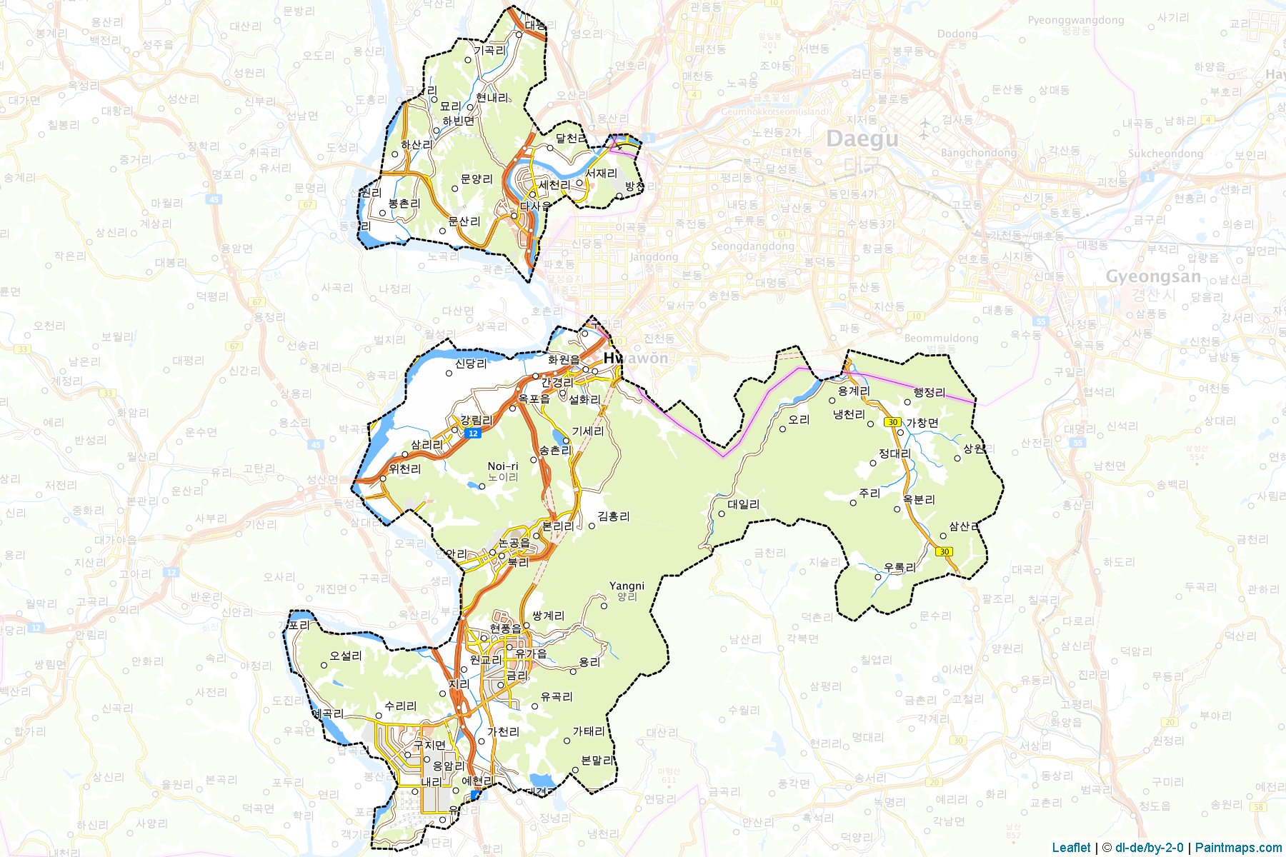 Dalseong (Daegu) Haritası Örnekleri-1