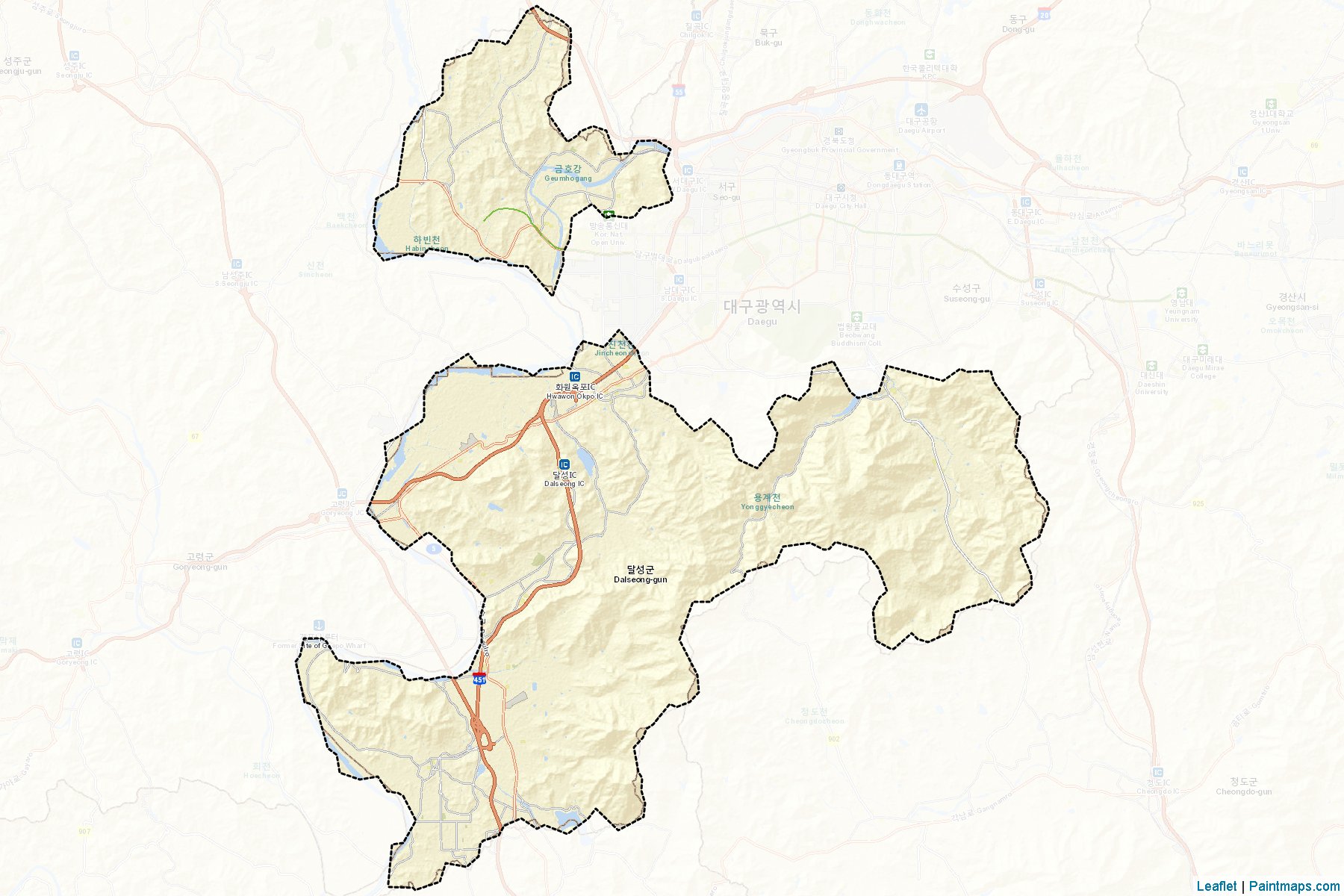 Dalseong (Daegu) Map Cropping Samples-2