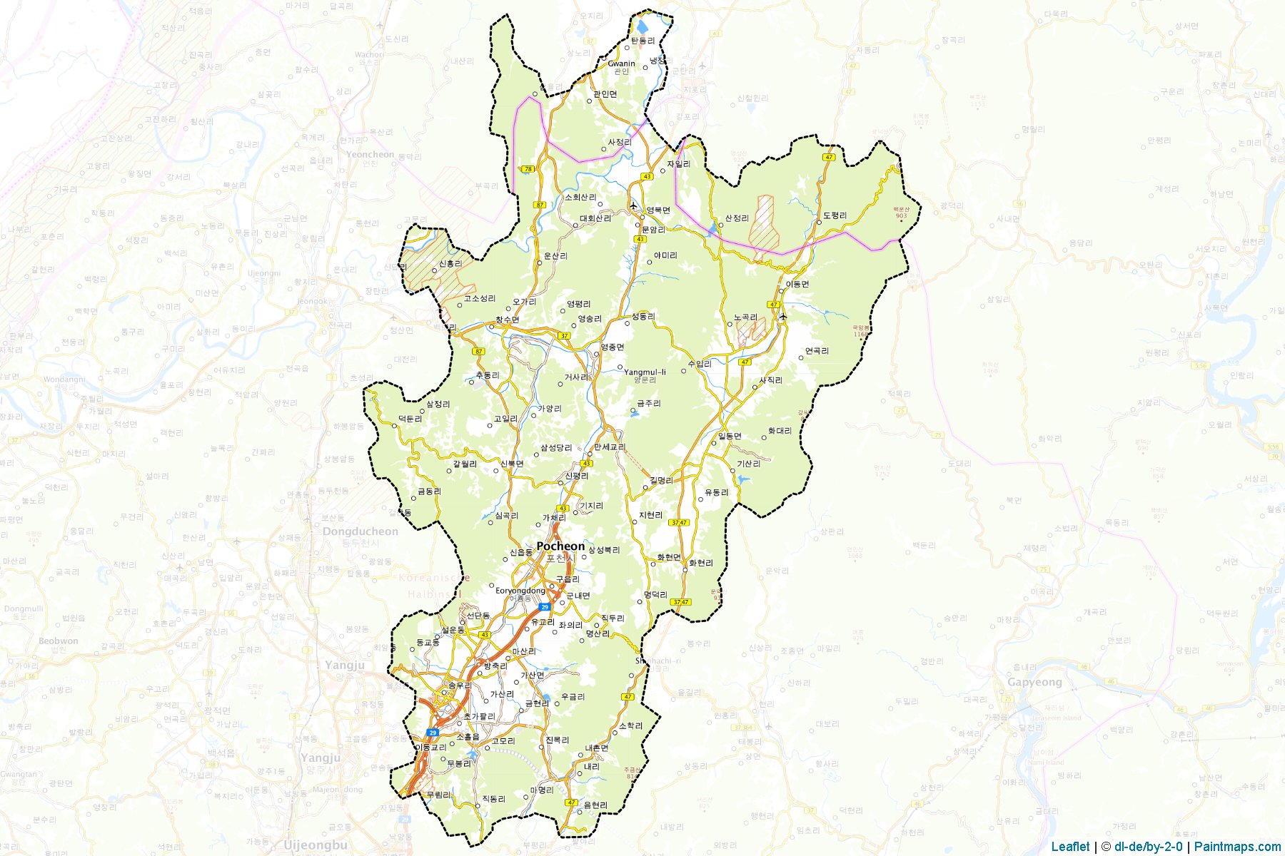 Pocheon (Kyeongki-Do) Map Cropping Samples-1