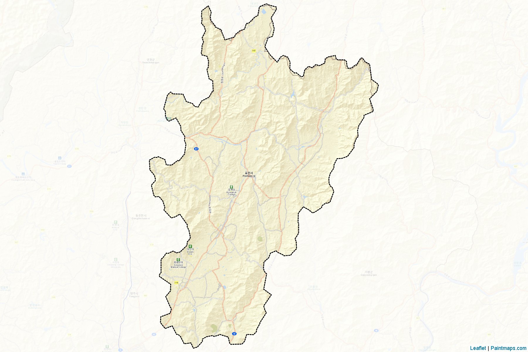 Pocheon (Kyeongki-Do) Map Cropping Samples-2