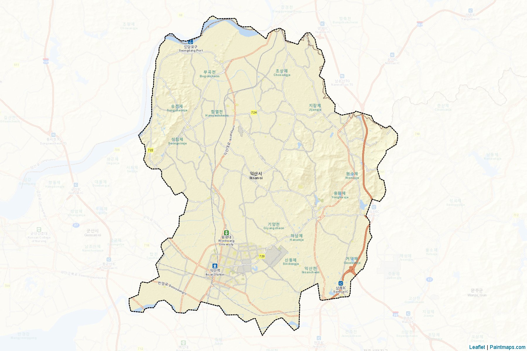 Iksan (Jeollabuk-Do) Map Cropping Samples-2