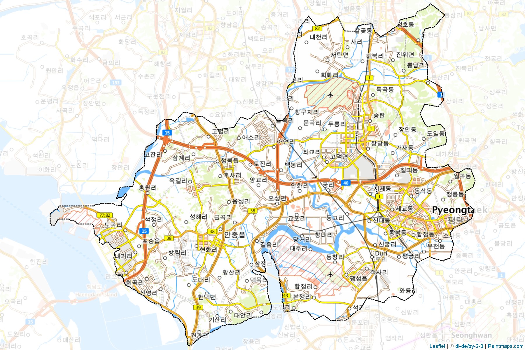 Pyeongtaek (Gyeonggi) Haritası Örnekleri-1