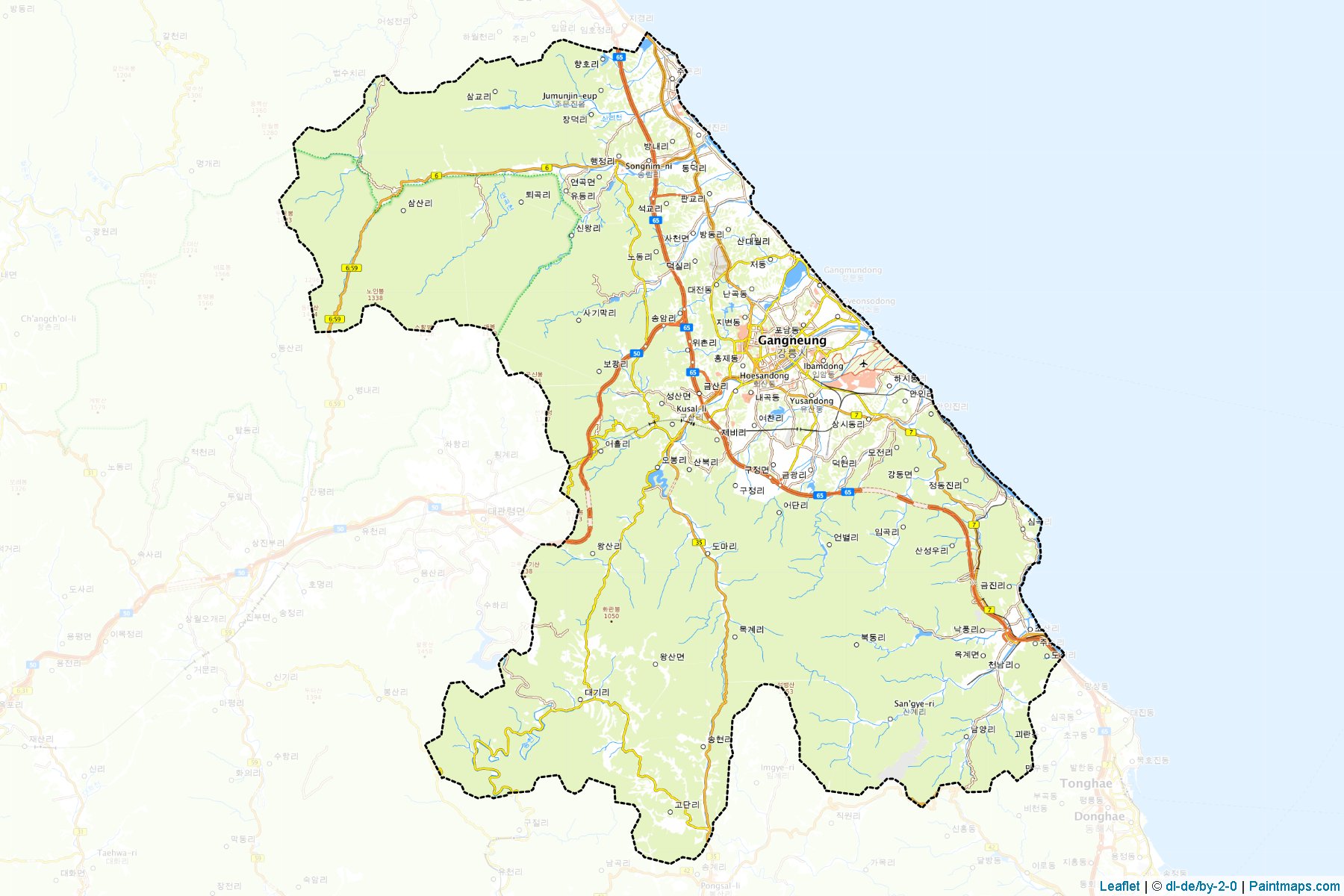 Gangneung (Kangwon-Do) Map Cropping Samples-1