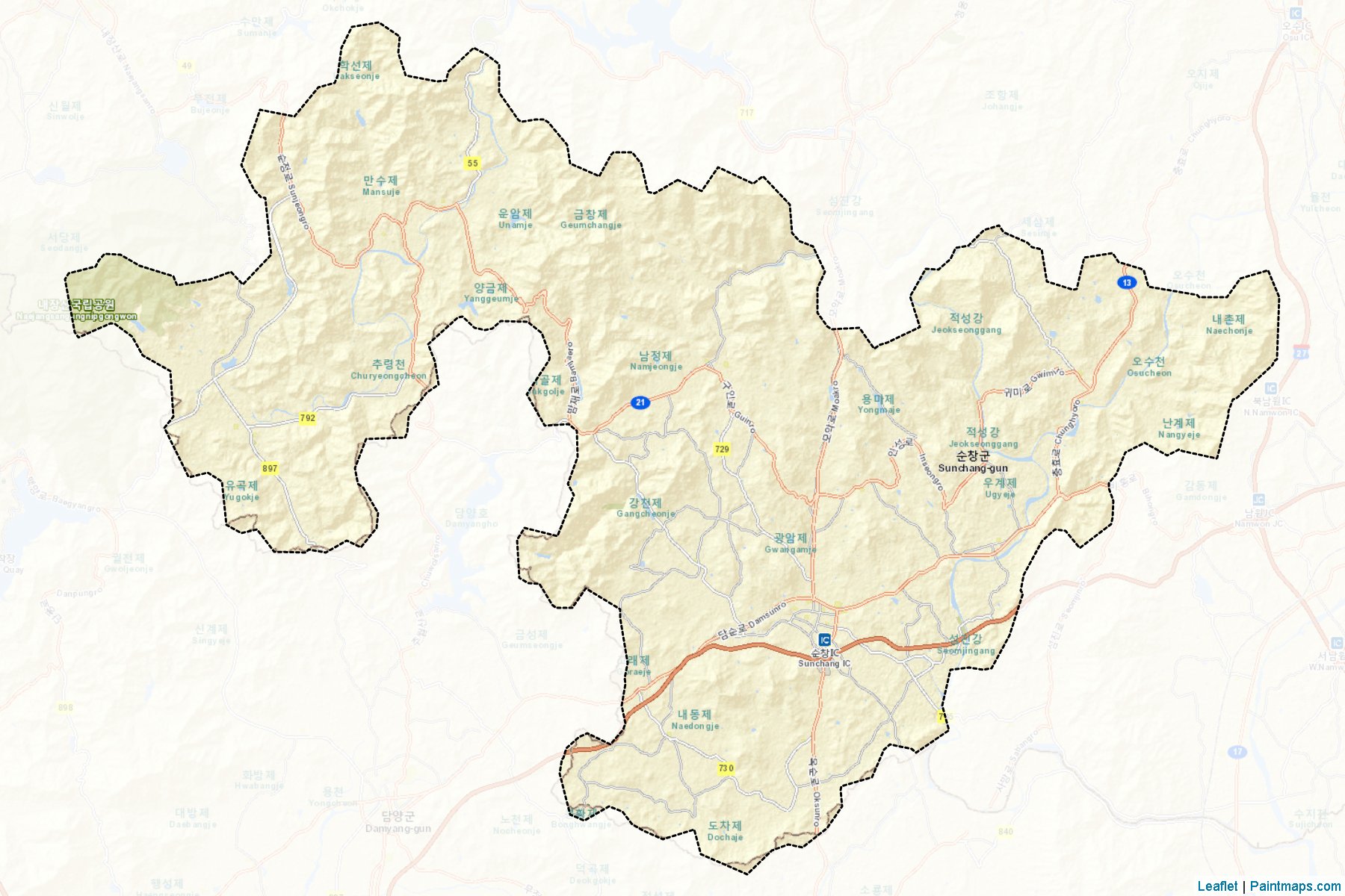 Sunchang (Jeollabuk-Do) Map Cropping Samples-2