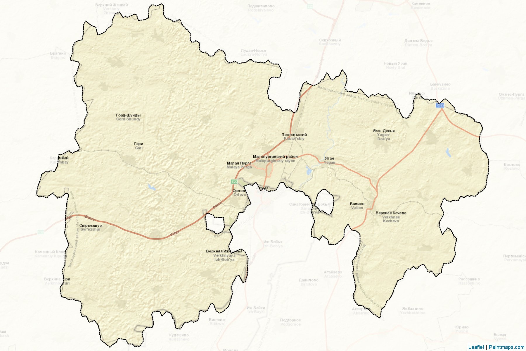 Malopurginskiy (Udmurt) Map Cropping Samples-2