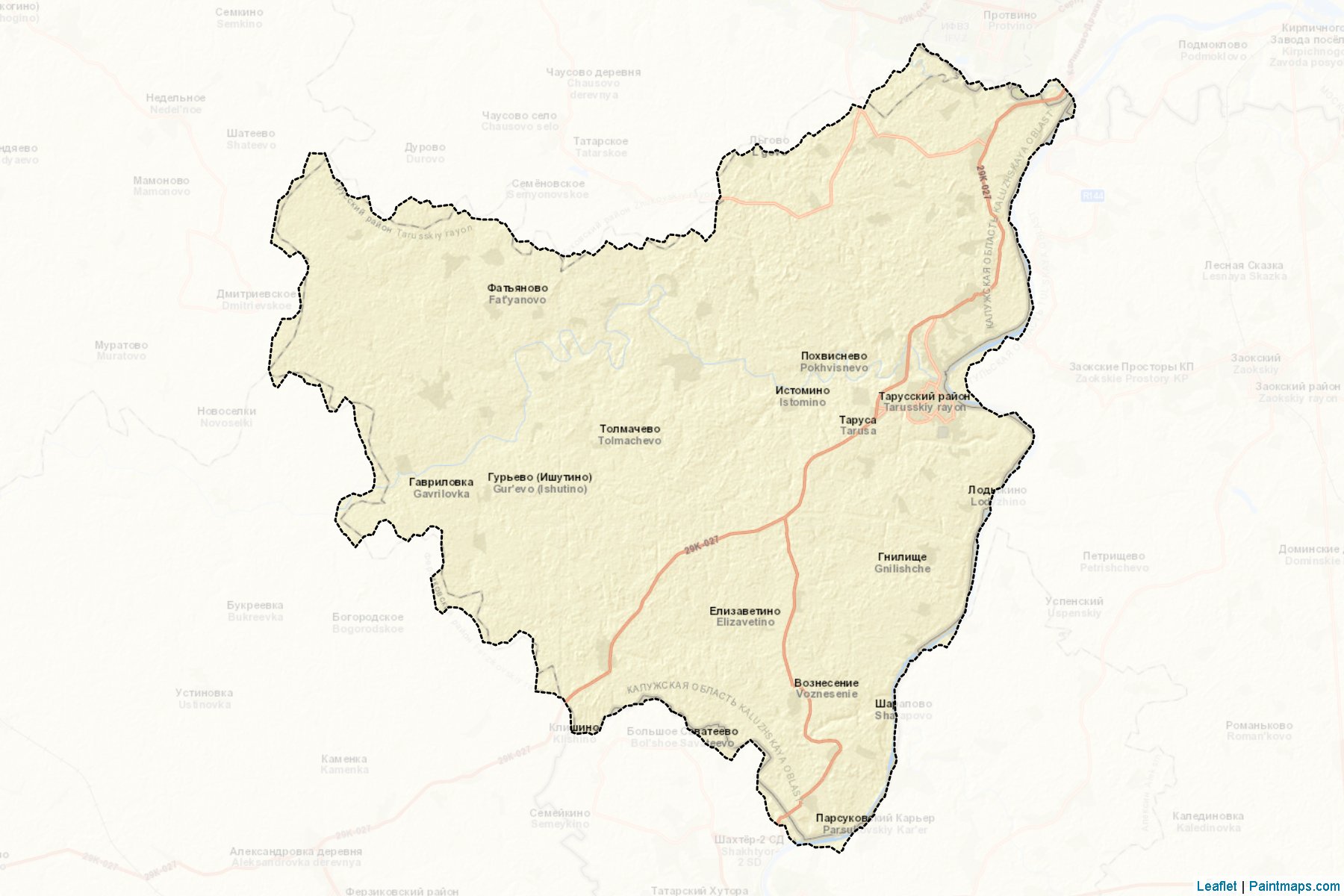 Muestras de recorte de mapas Tarusskiy (Kaluga)-2